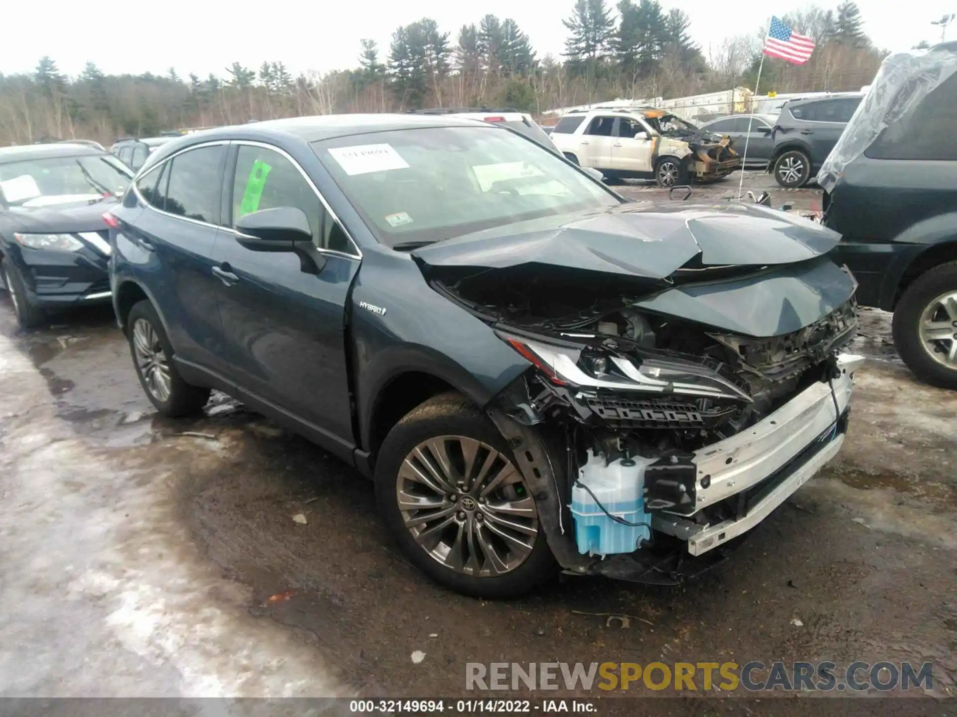 1 Photograph of a damaged car JTEAAAAH4MJ016063 TOYOTA VENZA 2021