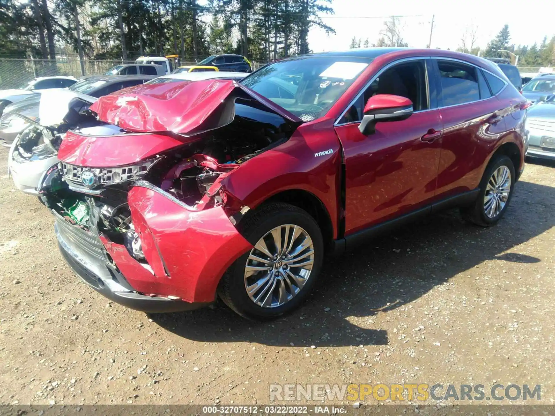 2 Photograph of a damaged car JTEAAAAH4MJ017990 TOYOTA VENZA 2021