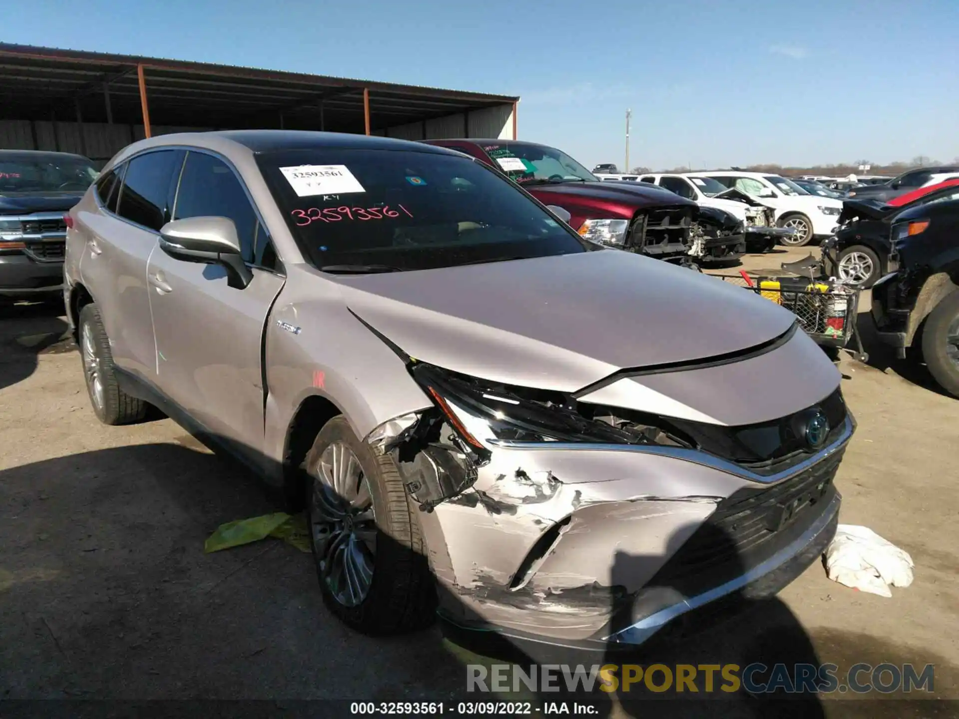 1 Photograph of a damaged car JTEAAAAH4MJ028651 TOYOTA VENZA 2021