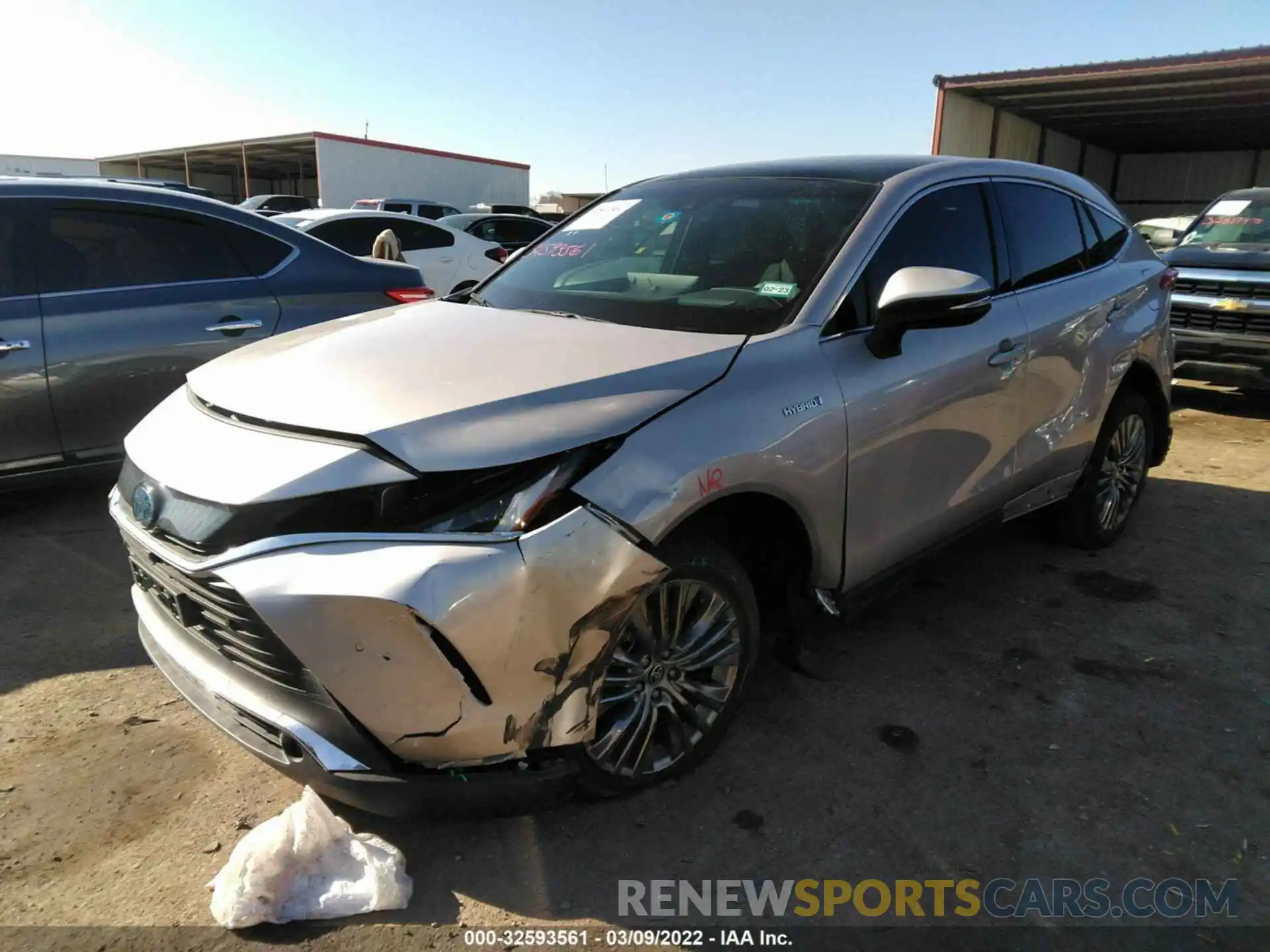 2 Photograph of a damaged car JTEAAAAH4MJ028651 TOYOTA VENZA 2021