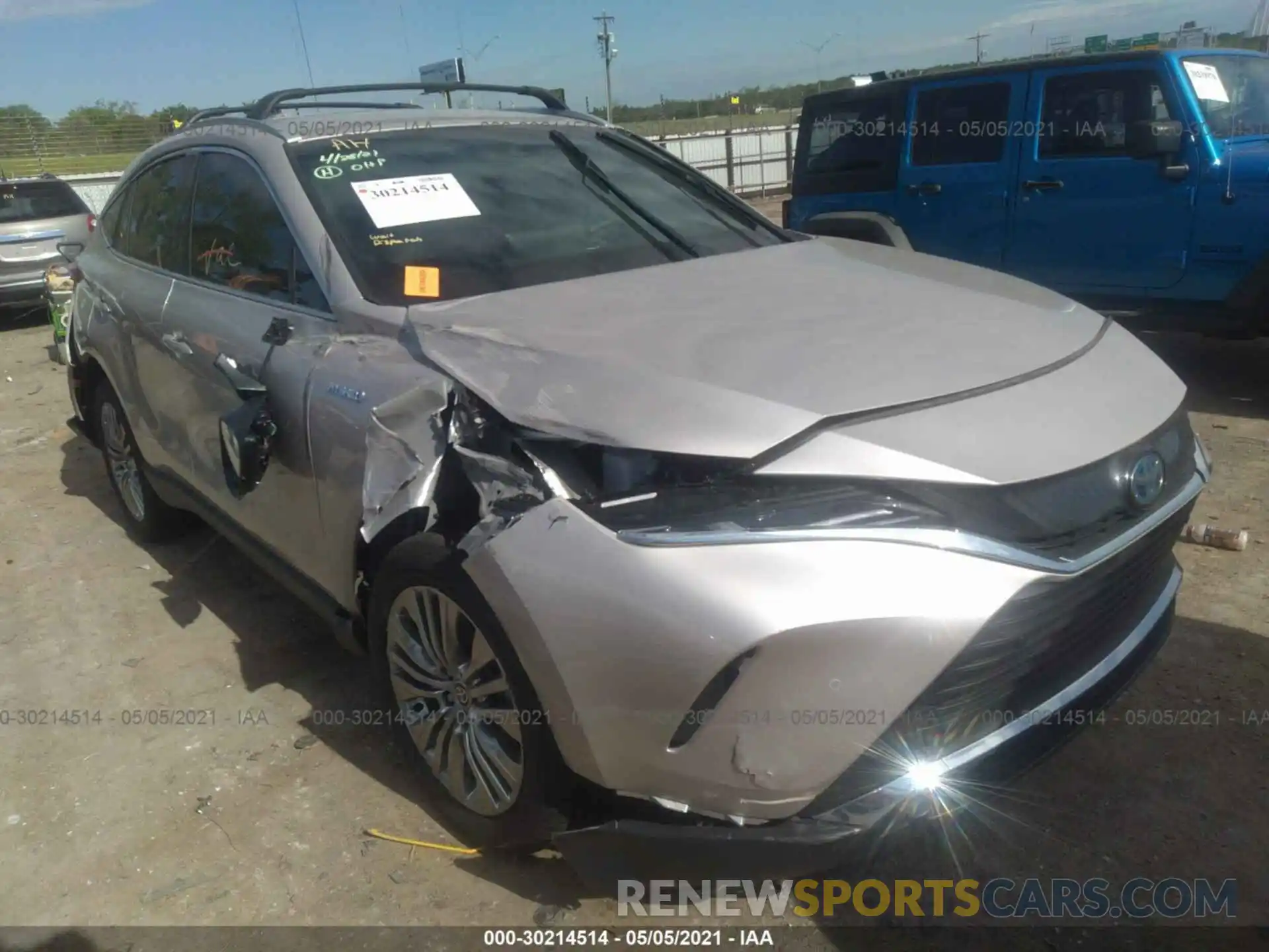 1 Photograph of a damaged car JTEAAAAH4MJ029718 TOYOTA VENZA 2021