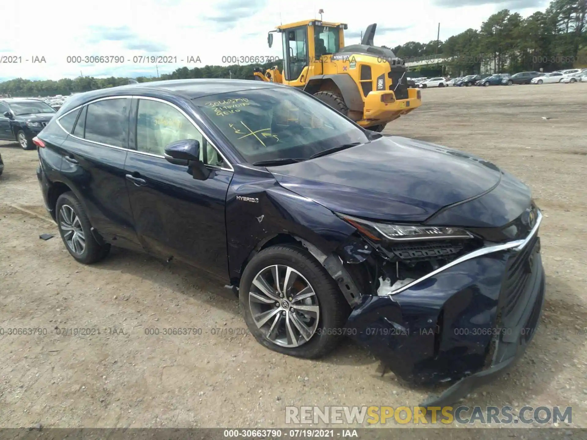 1 Photograph of a damaged car JTEAAAAH4MJ032019 TOYOTA VENZA 2021