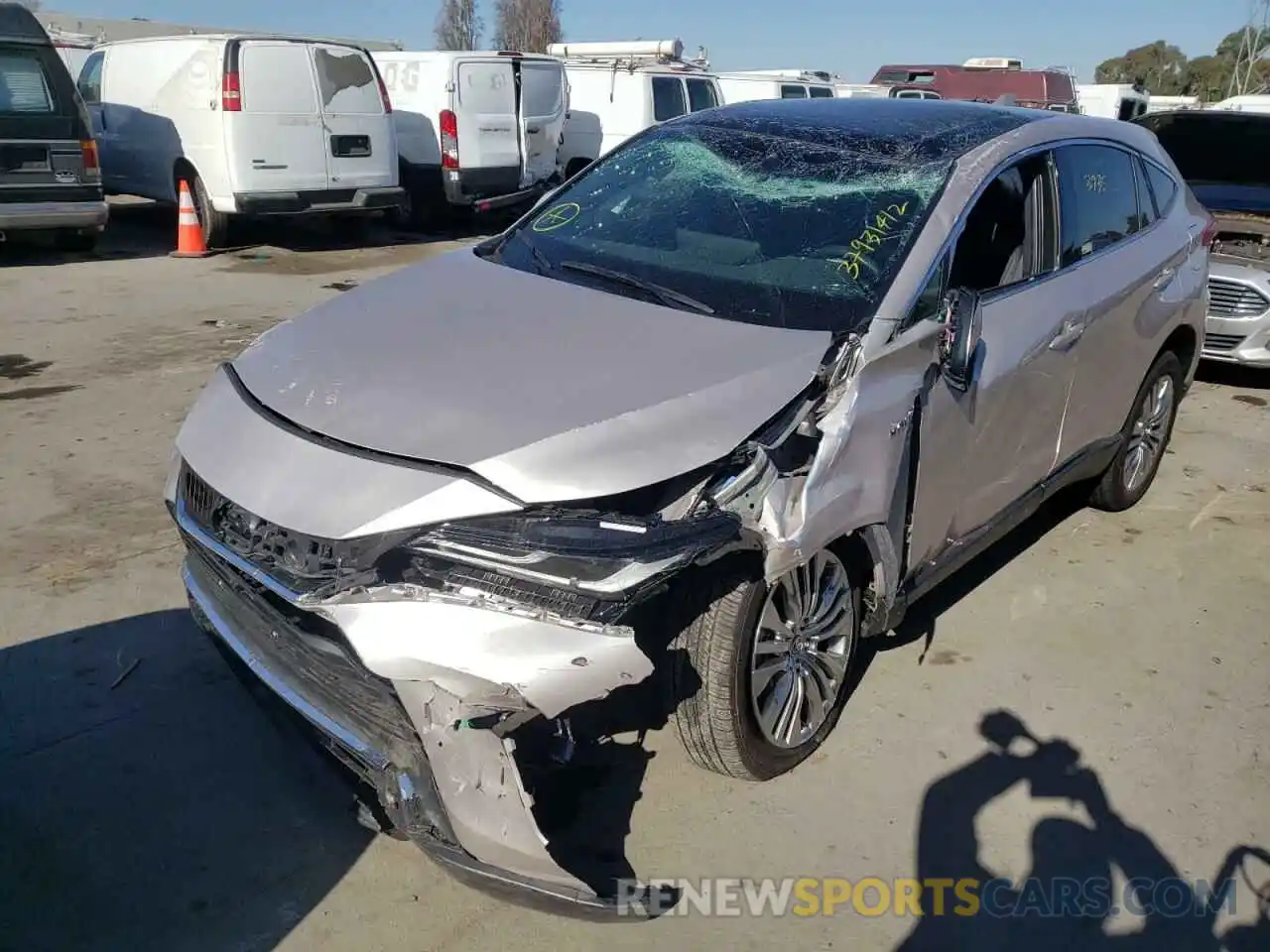 2 Photograph of a damaged car JTEAAAAH4MJ032568 TOYOTA VENZA 2021