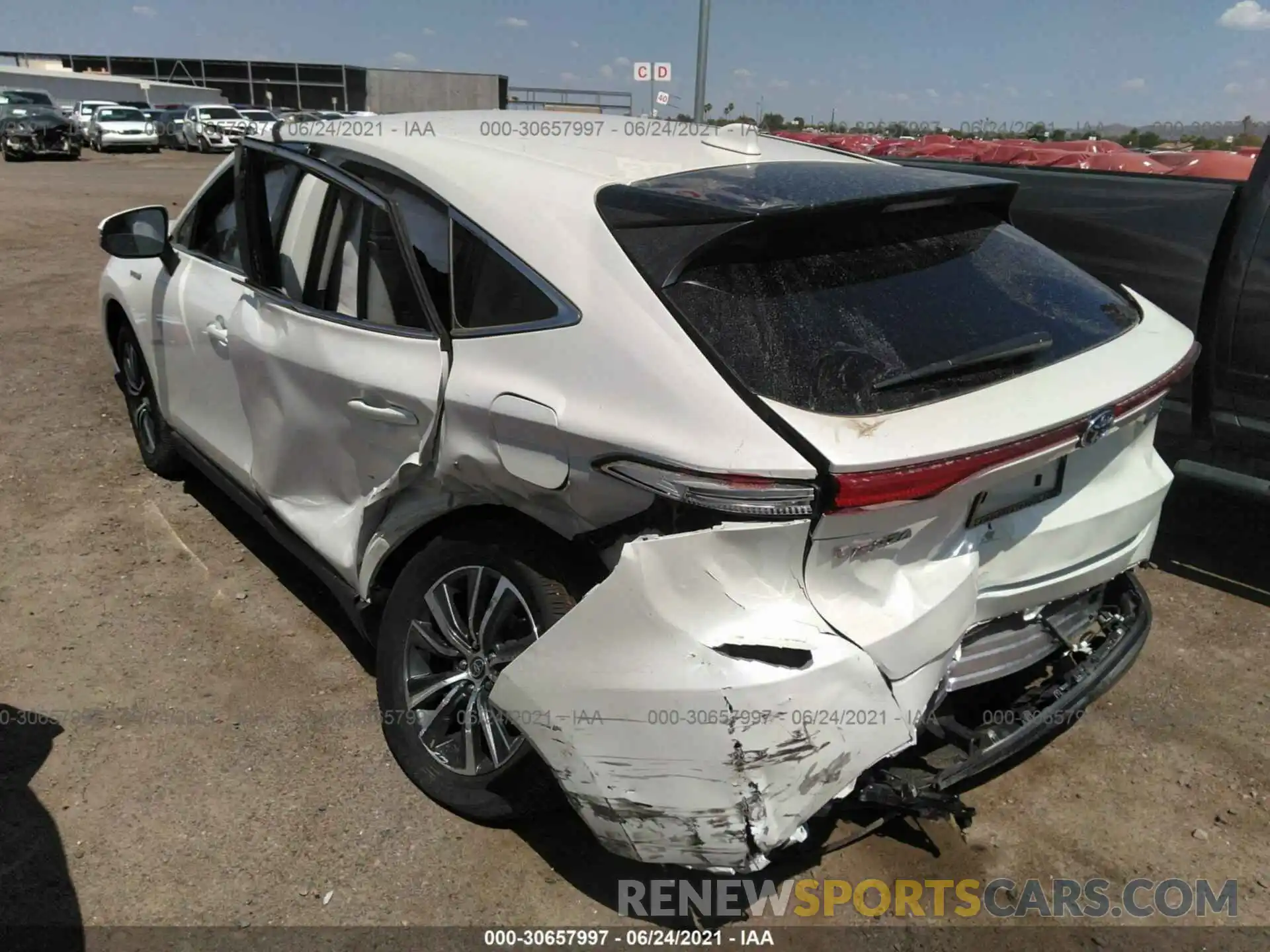 3 Photograph of a damaged car JTEAAAAH4MJ035289 TOYOTA VENZA 2021