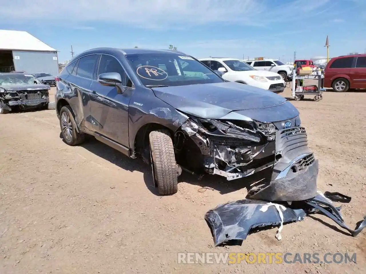 1 Photograph of a damaged car JTEAAAAH4MJ053856 TOYOTA VENZA 2021