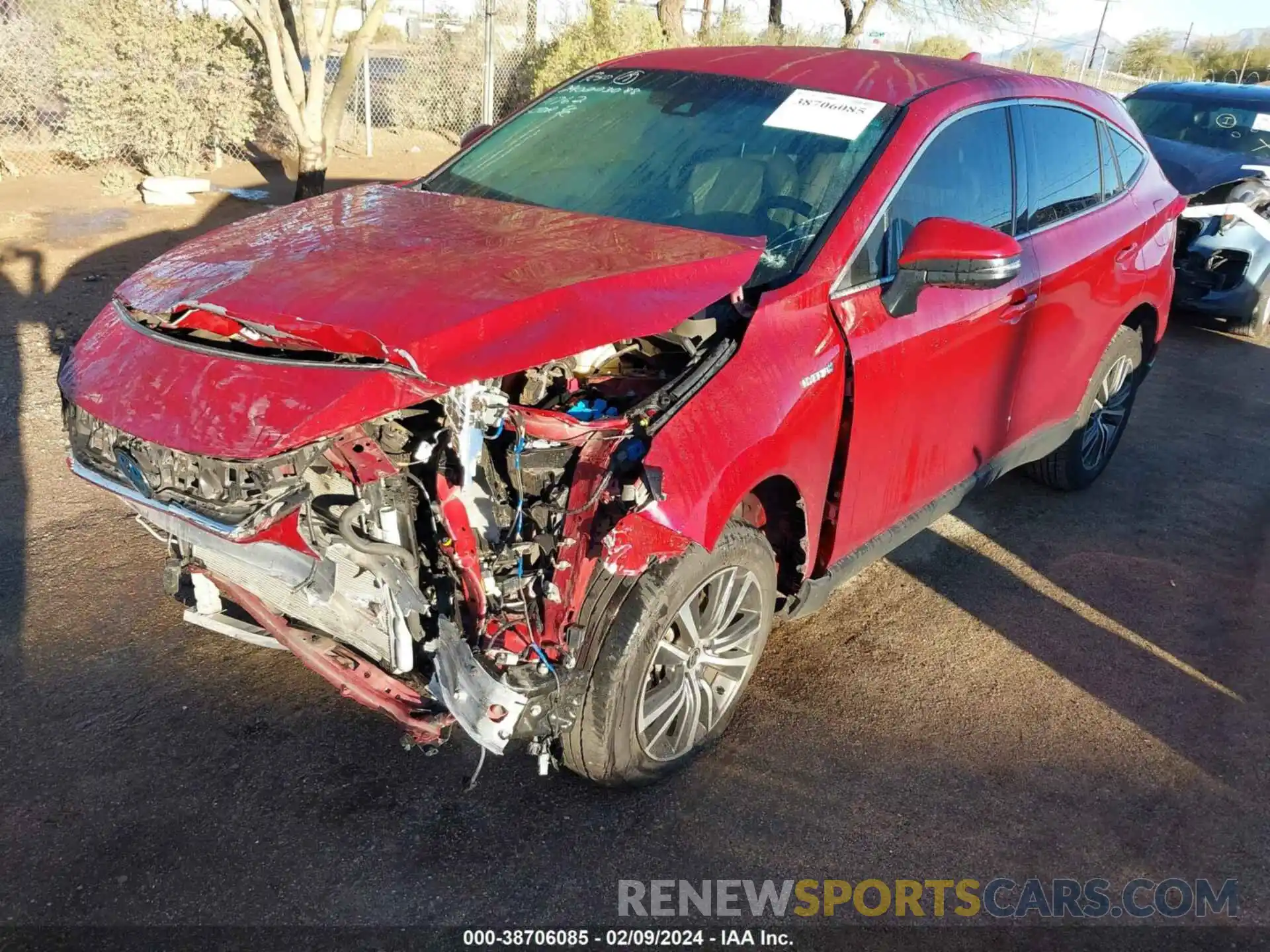 2 Photograph of a damaged car JTEAAAAH4MJ058295 TOYOTA VENZA 2021