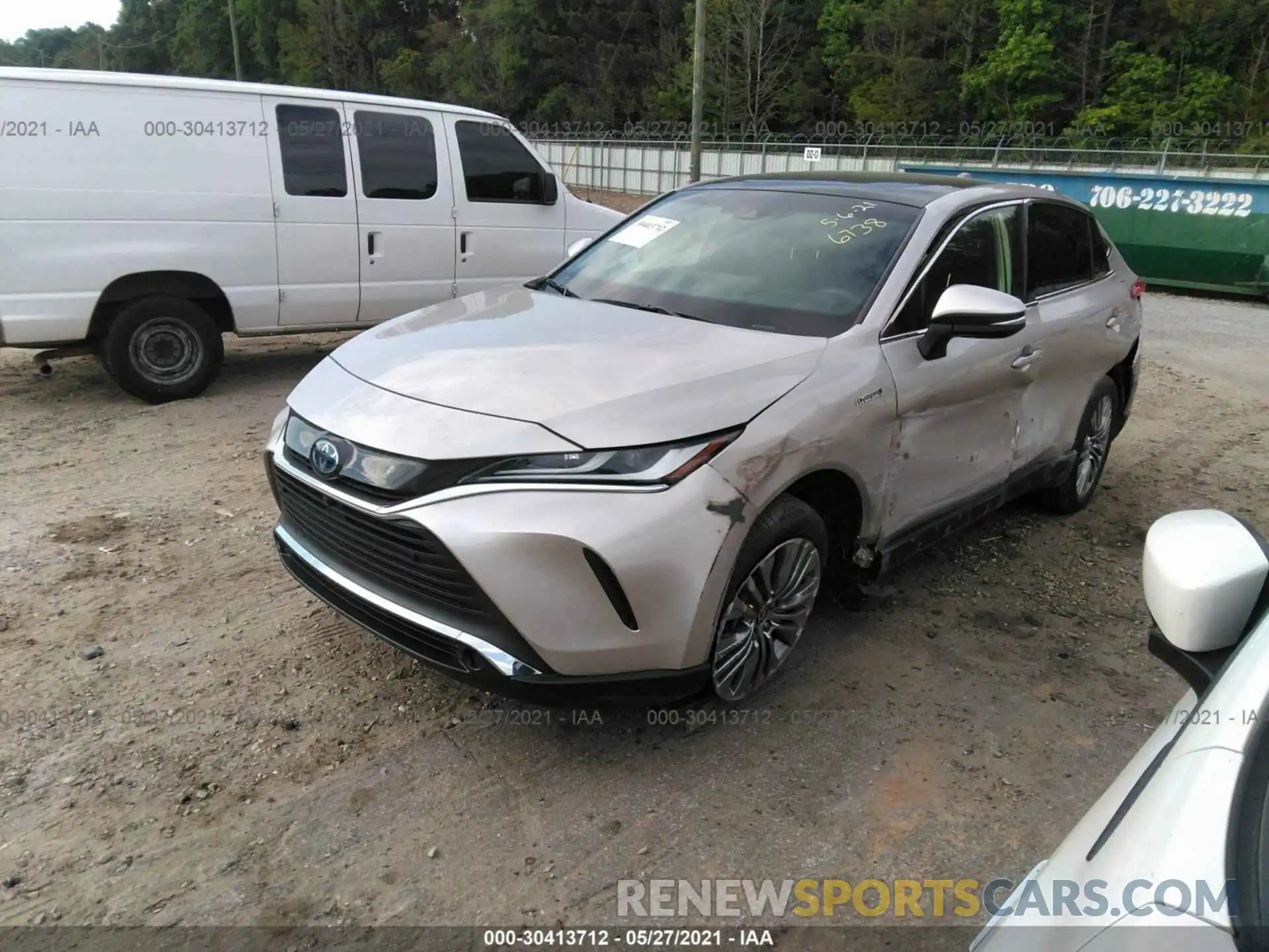 2 Photograph of a damaged car JTEAAAAH5MJ006738 TOYOTA VENZA 2021