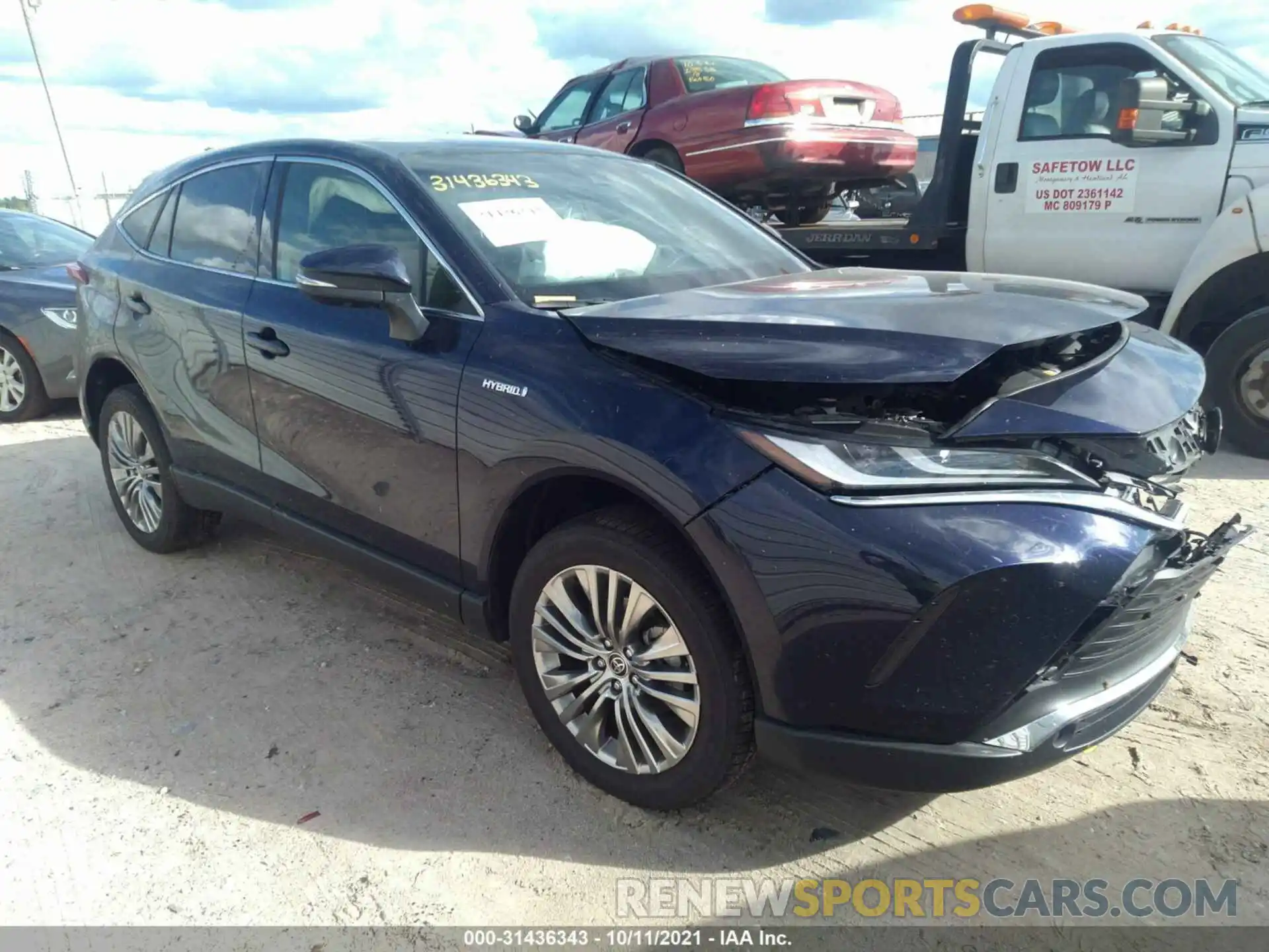 1 Photograph of a damaged car JTEAAAAH5MJ026181 TOYOTA VENZA 2021