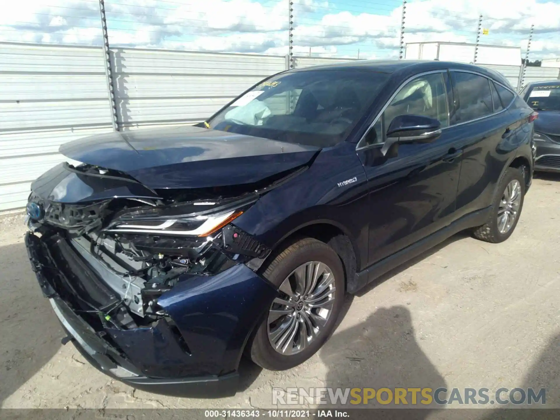 2 Photograph of a damaged car JTEAAAAH5MJ026181 TOYOTA VENZA 2021