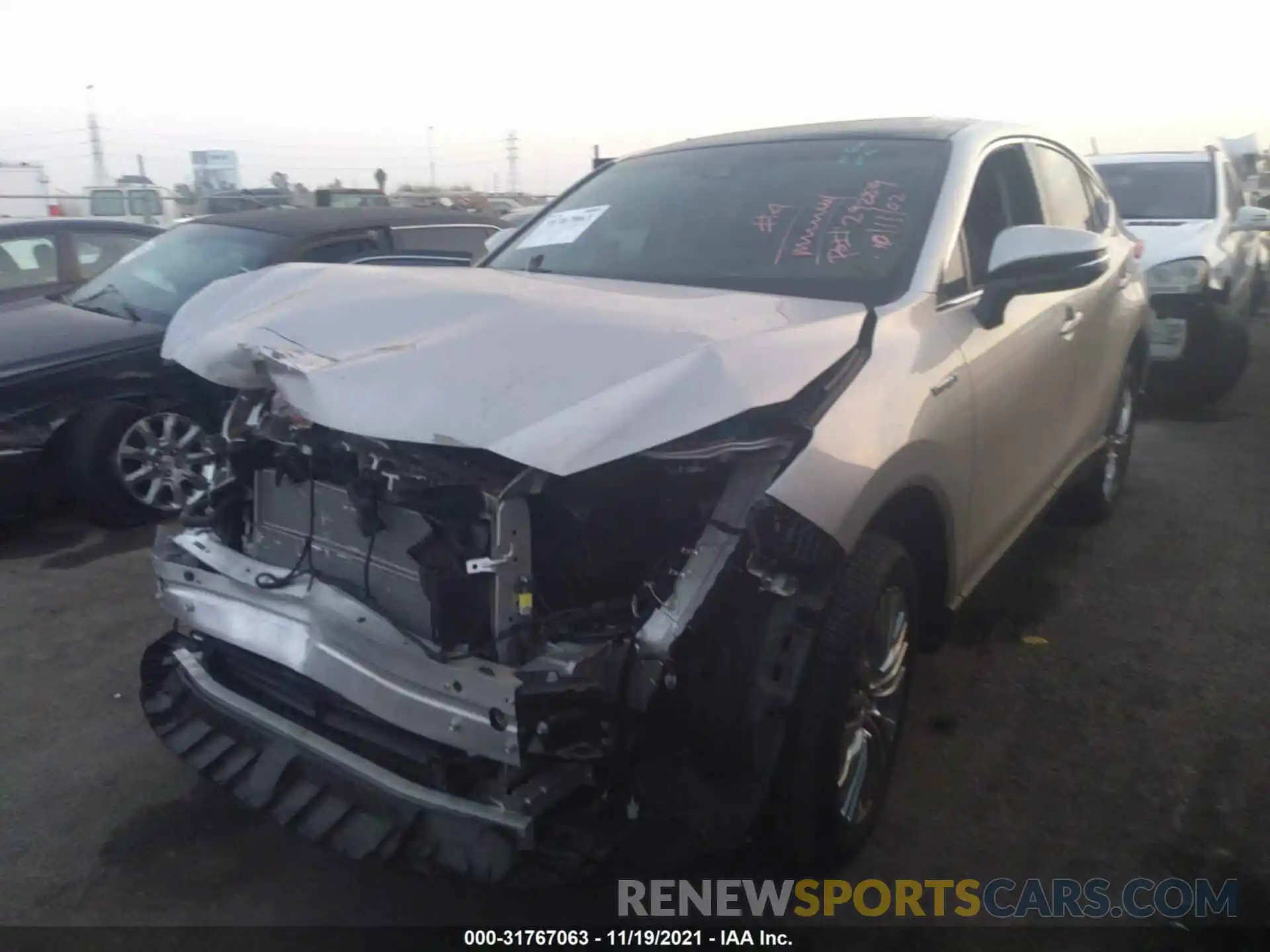 2 Photograph of a damaged car JTEAAAAH5MJ059018 TOYOTA VENZA 2021