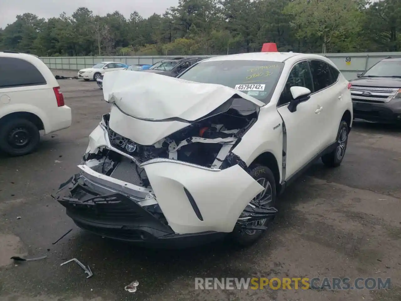 2 Photograph of a damaged car JTEAAAAH5MJ081035 TOYOTA VENZA 2021