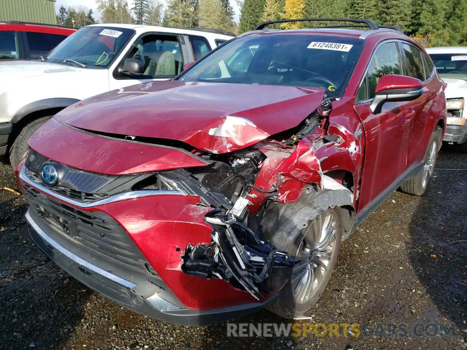 2 Photograph of a damaged car JTEAAAAH6MJ004643 TOYOTA VENZA 2021