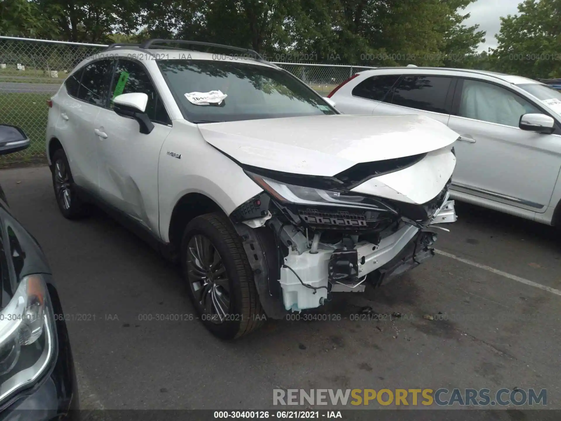 1 Photograph of a damaged car JTEAAAAH6MJ016355 TOYOTA VENZA 2021