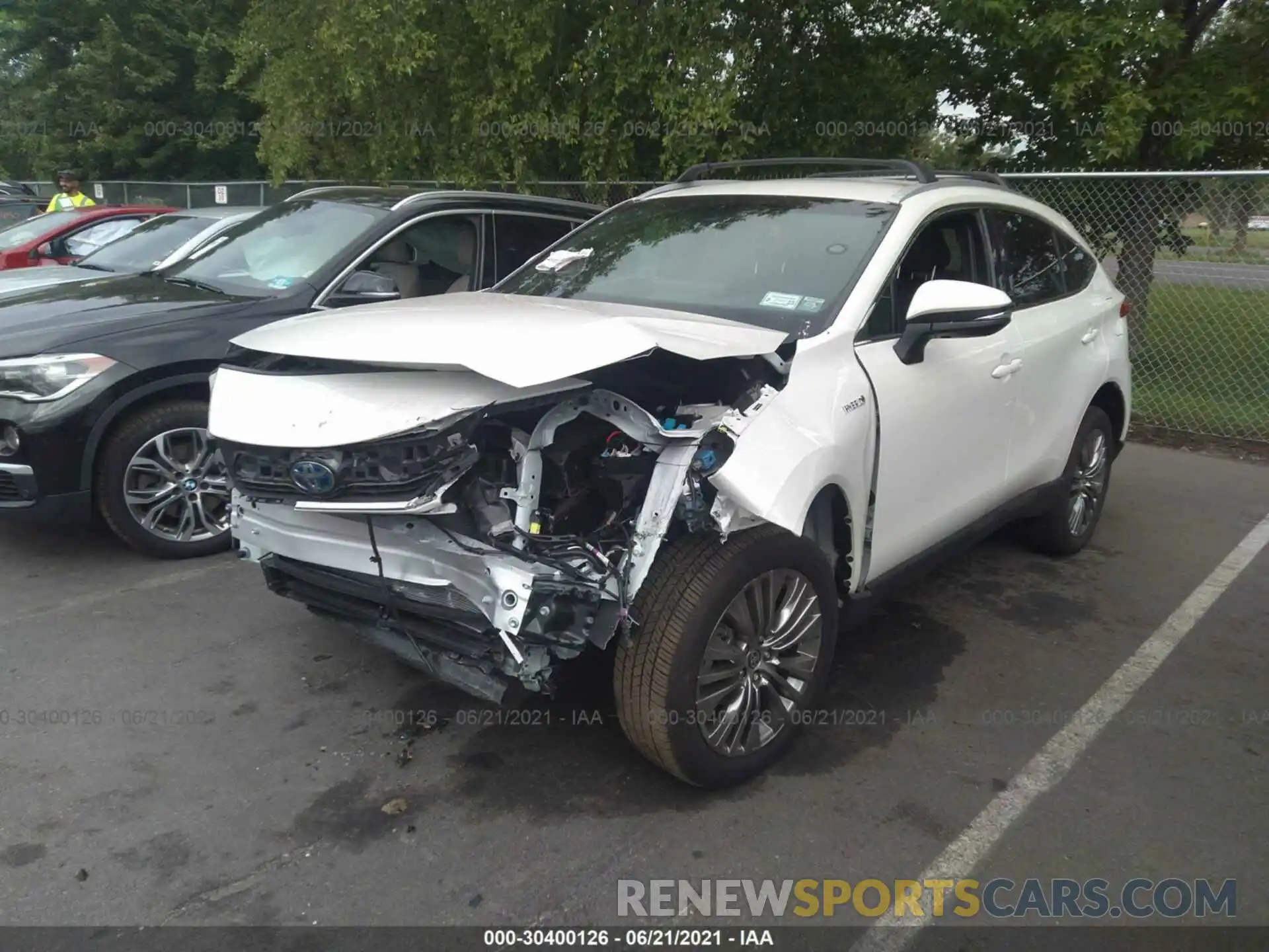 2 Photograph of a damaged car JTEAAAAH6MJ016355 TOYOTA VENZA 2021