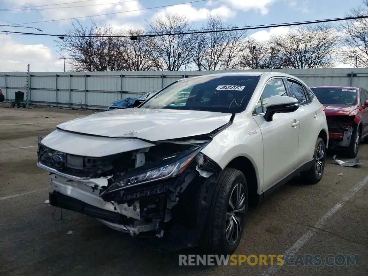 2 Photograph of a damaged car JTEAAAAH6MJ026772 TOYOTA VENZA 2021