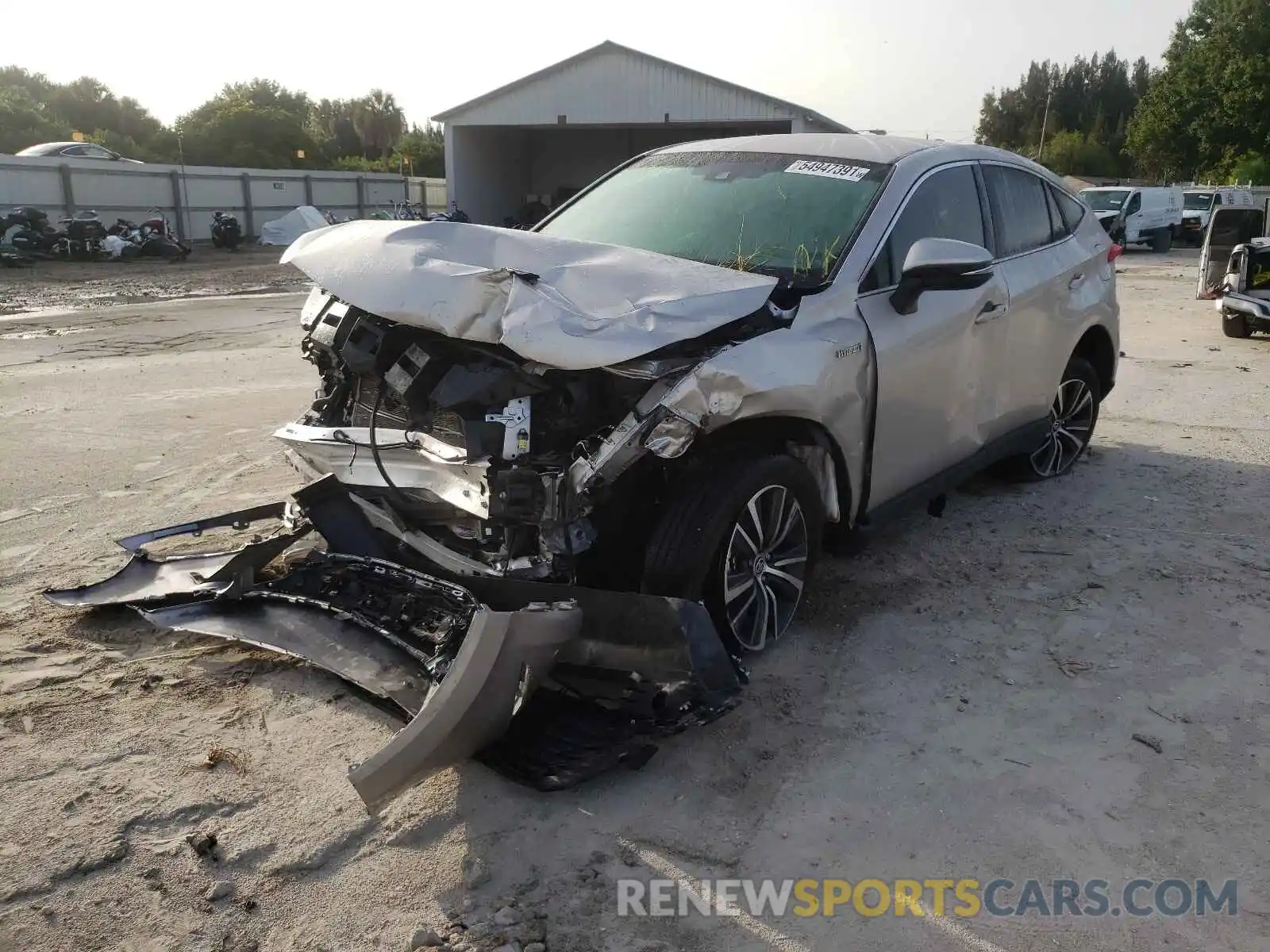 2 Photograph of a damaged car JTEAAAAH6MJ027792 TOYOTA VENZA 2021