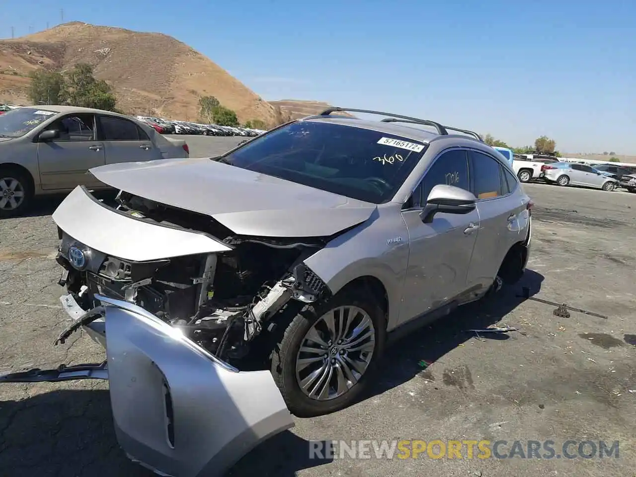 2 Photograph of a damaged car JTEAAAAH6MJ053972 TOYOTA VENZA 2021