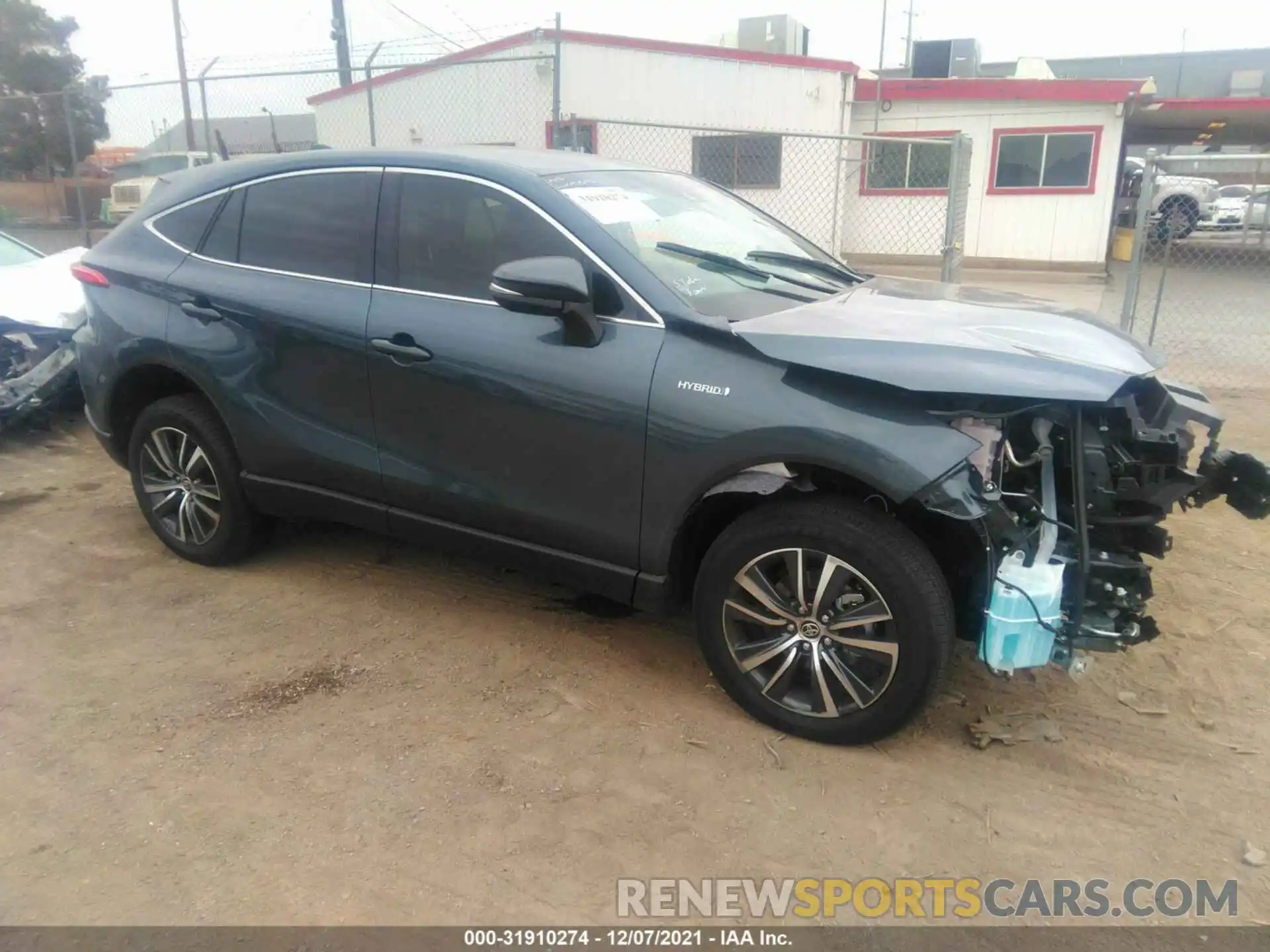 1 Photograph of a damaged car JTEAAAAH6MJ075275 TOYOTA VENZA 2021