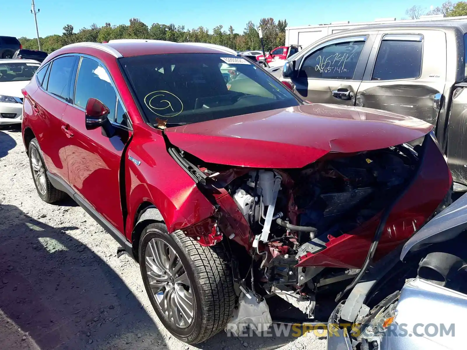 1 Photograph of a damaged car JTEAAAAH7MJ000925 TOYOTA VENZA 2021