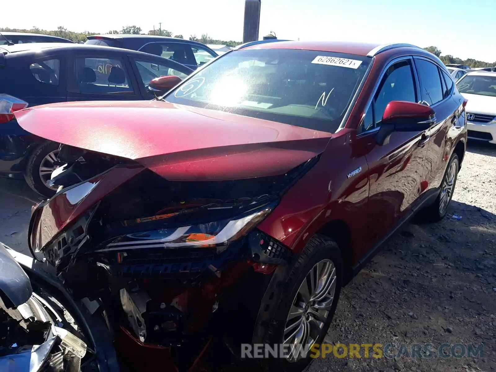 2 Photograph of a damaged car JTEAAAAH7MJ000925 TOYOTA VENZA 2021