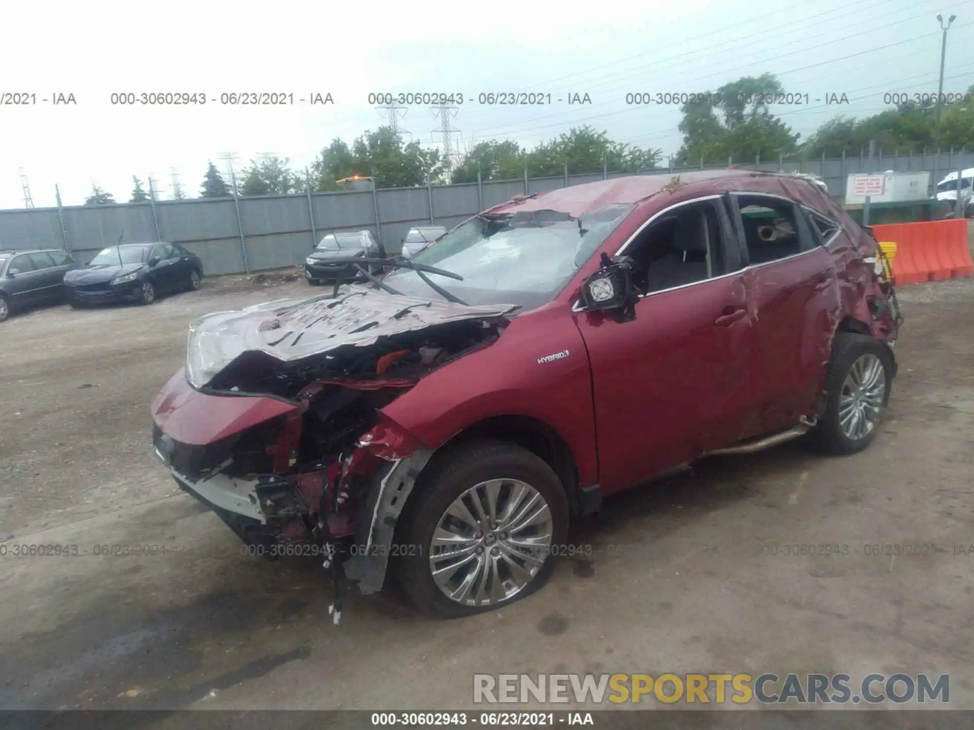 2 Photograph of a damaged car JTEAAAAH7MJ009530 TOYOTA VENZA 2021