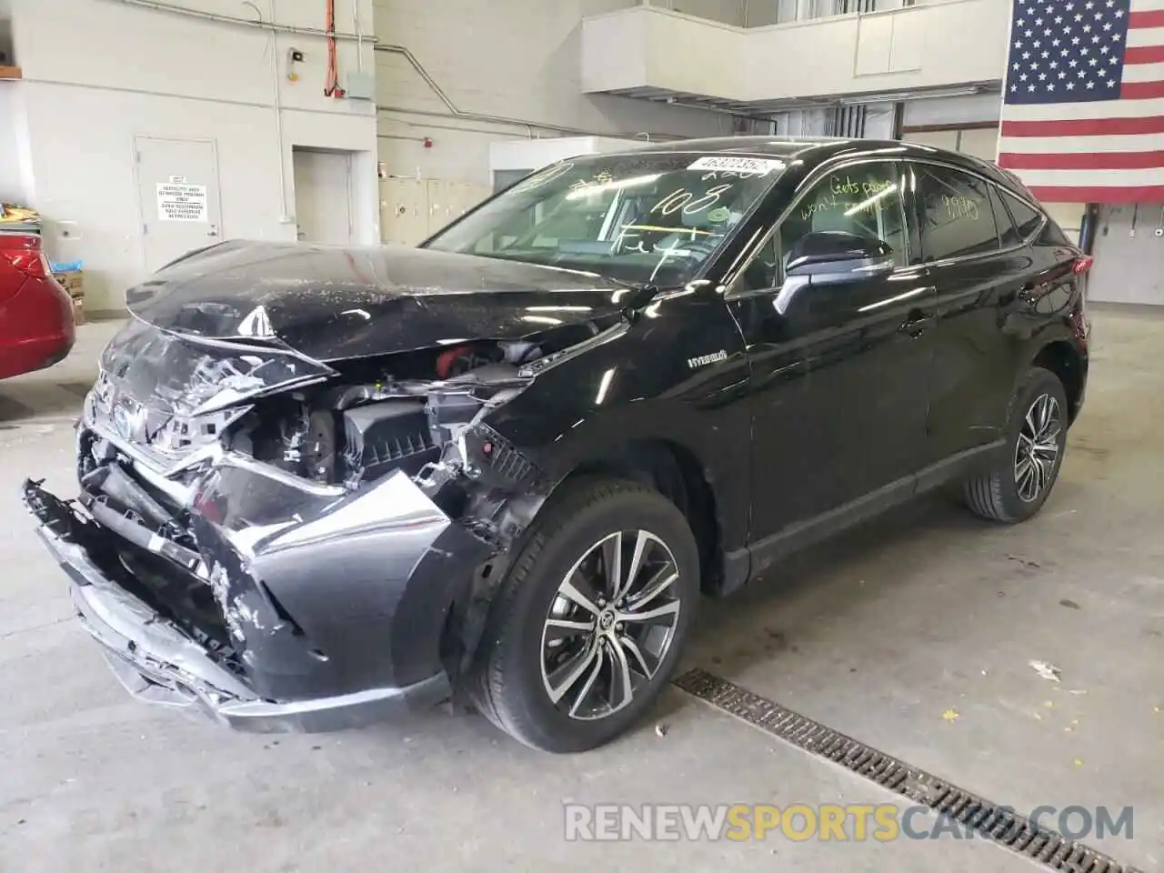 2 Photograph of a damaged car JTEAAAAH7MJ018261 TOYOTA VENZA 2021