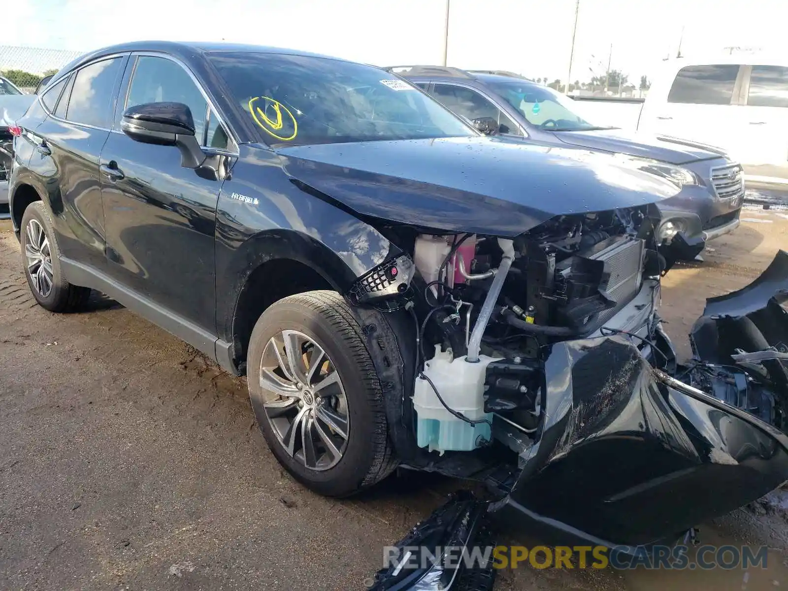 1 Photograph of a damaged car JTEAAAAH7MJ023654 TOYOTA VENZA 2021