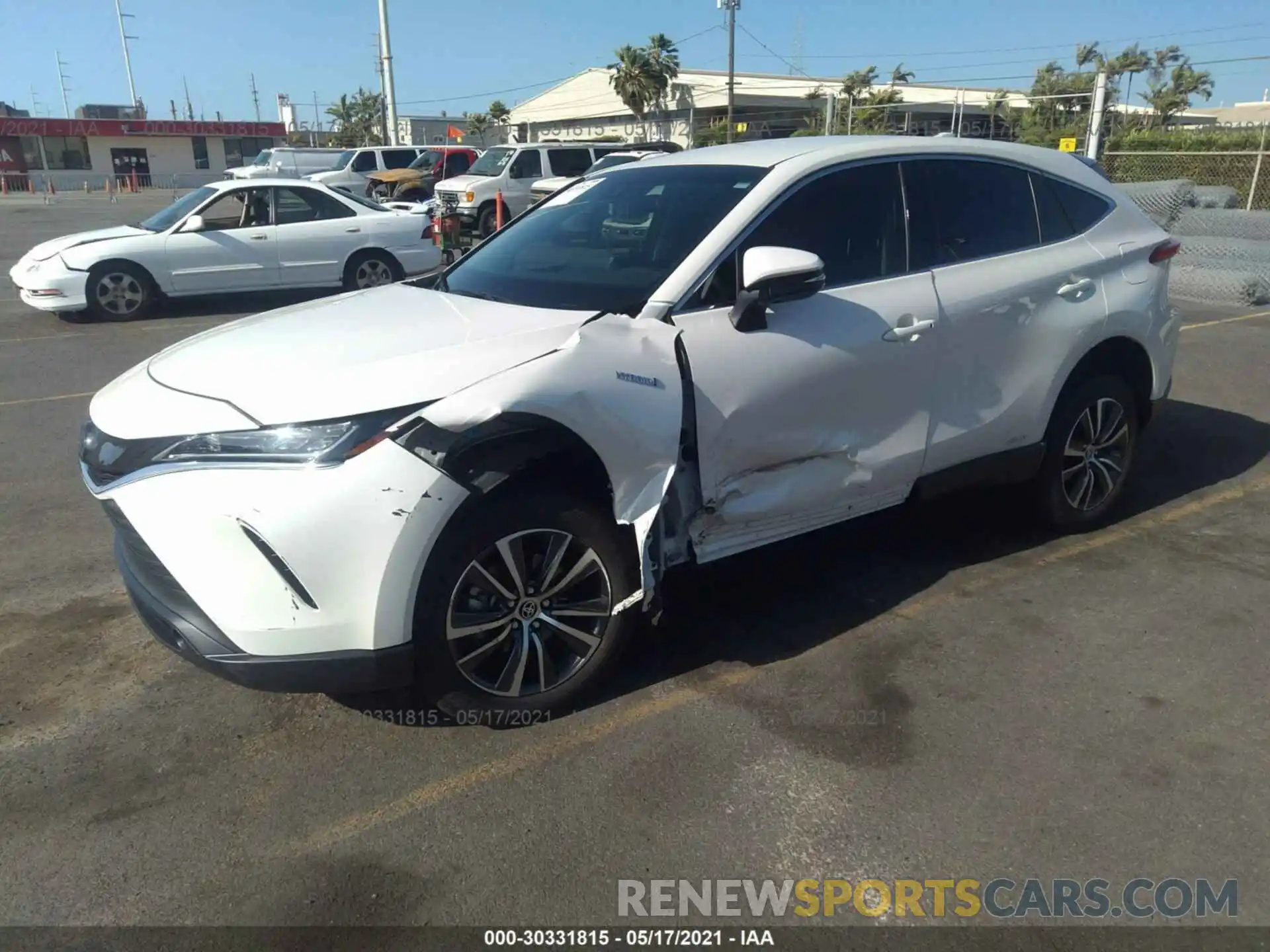 2 Photograph of a damaged car JTEAAAAH7MJ026165 TOYOTA VENZA 2021