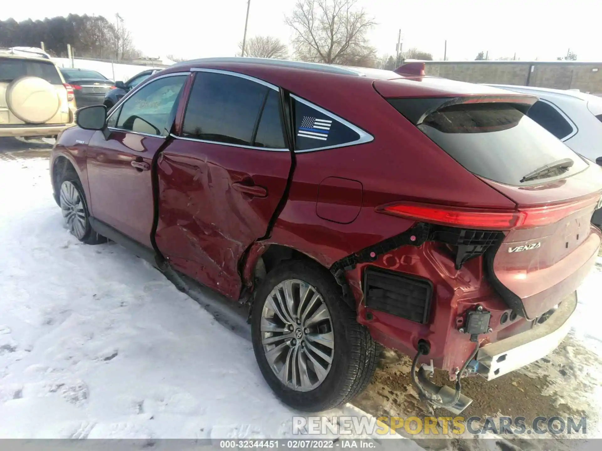 3 Photograph of a damaged car JTEAAAAH7MJ035738 TOYOTA VENZA 2021