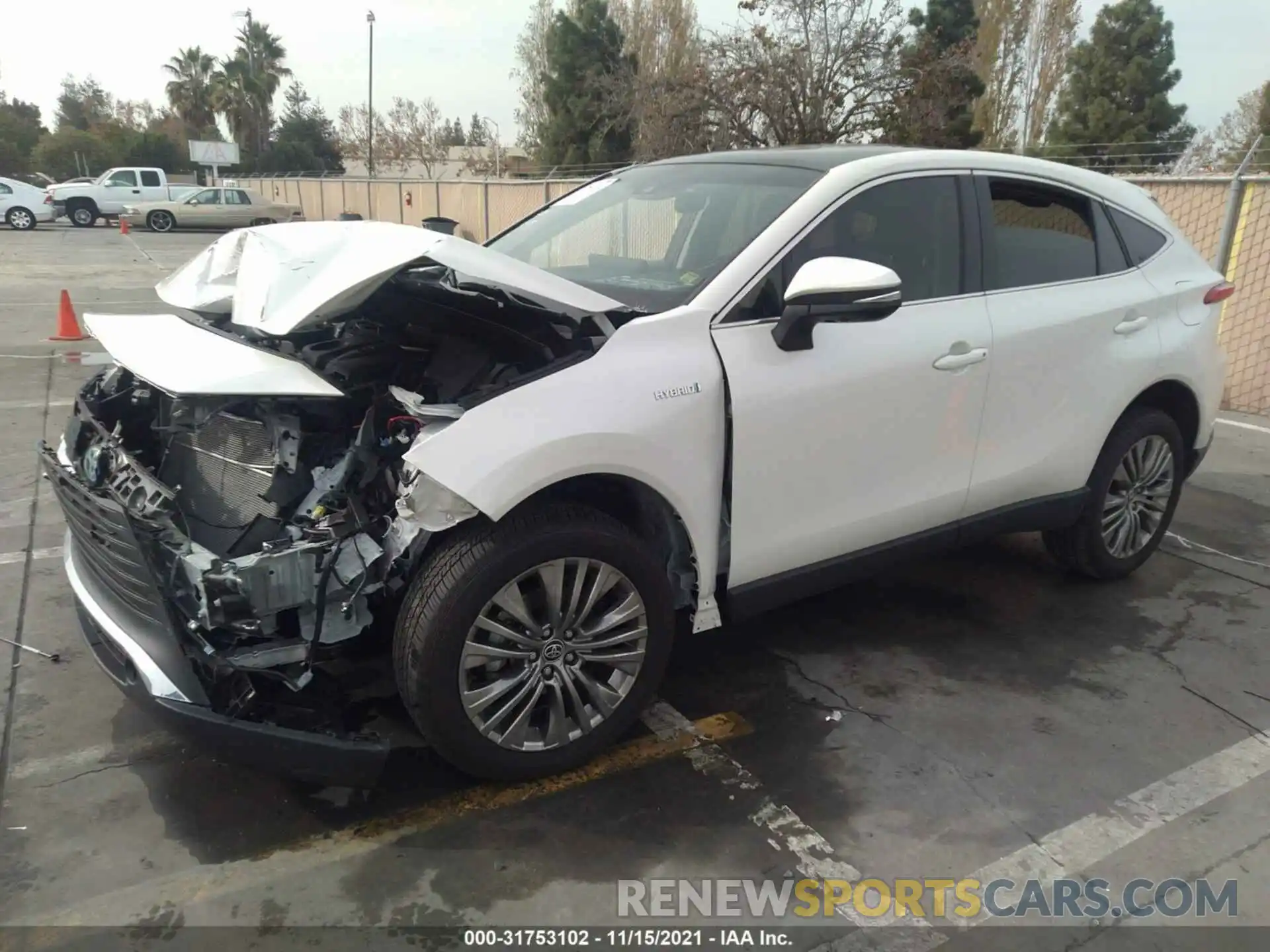 2 Photograph of a damaged car JTEAAAAH7MJ052295 TOYOTA VENZA 2021