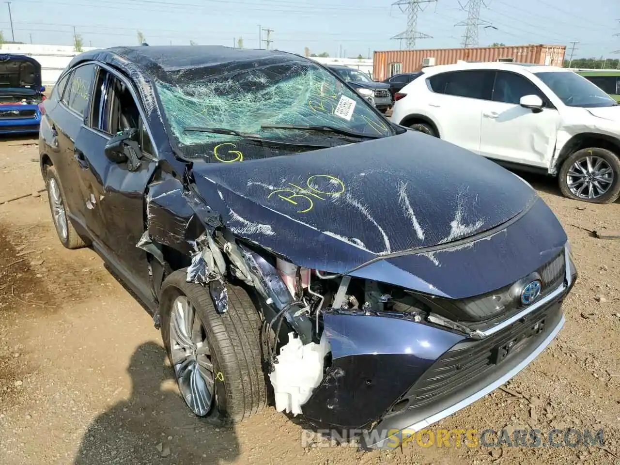 1 Photograph of a damaged car JTEAAAAH8MJ000223 TOYOTA VENZA 2021