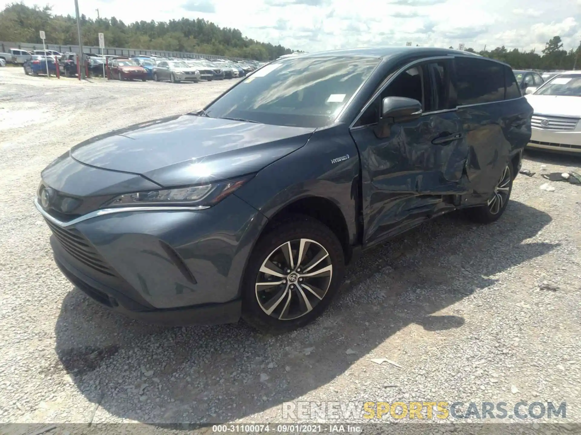 2 Photograph of a damaged car JTEAAAAH8MJ006183 TOYOTA VENZA 2021