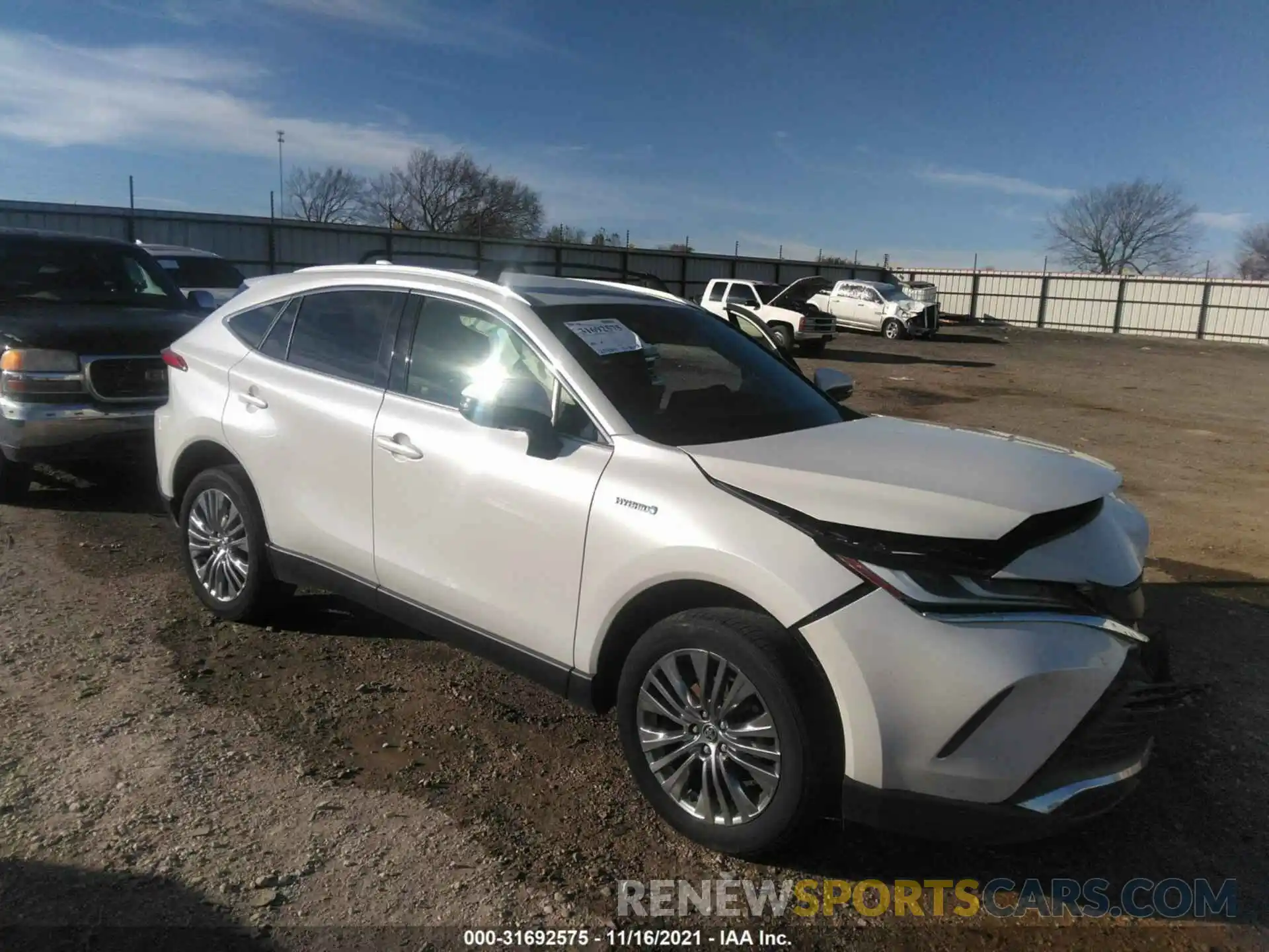 1 Photograph of a damaged car JTEAAAAH8MJ018981 TOYOTA VENZA 2021