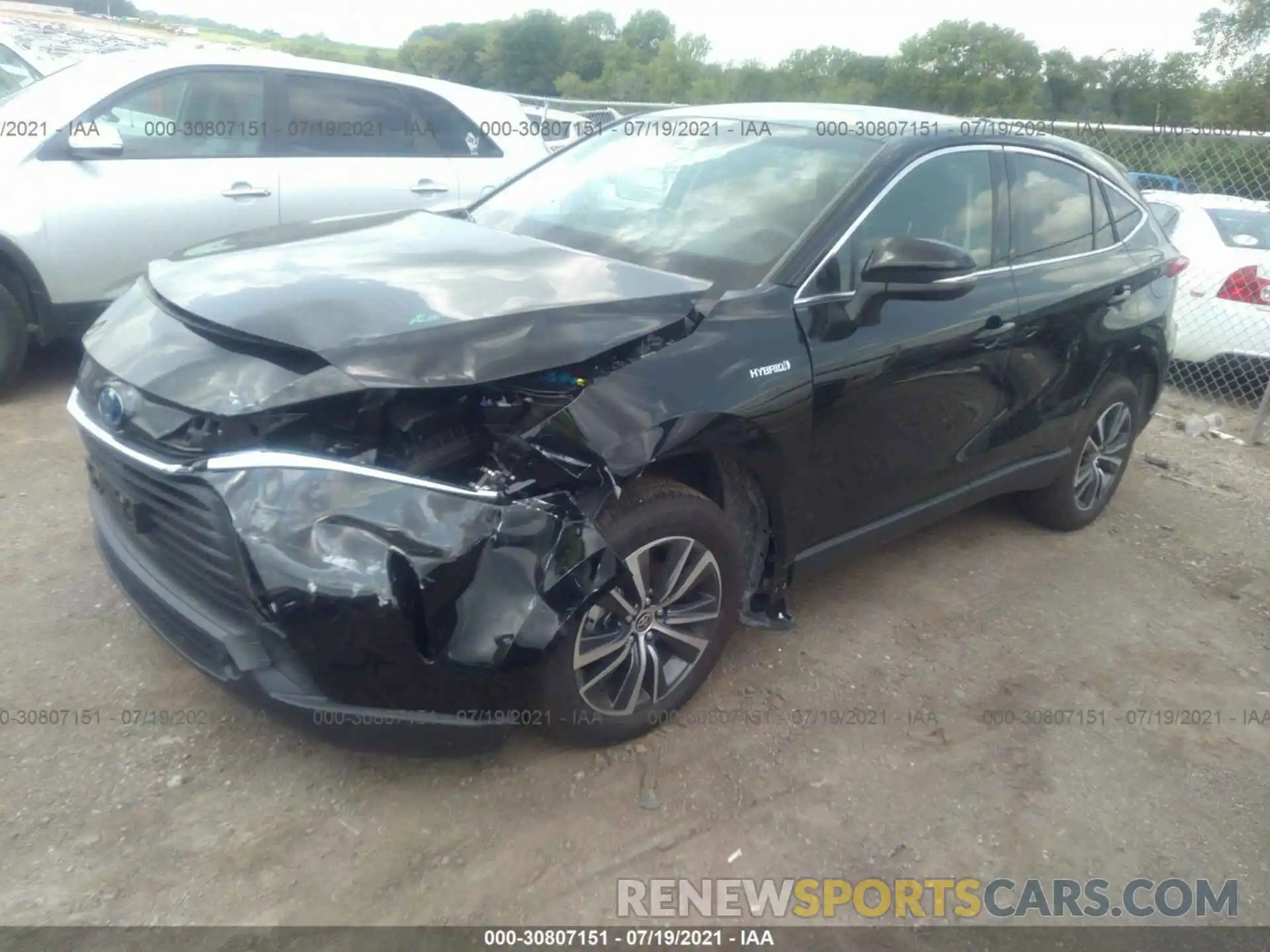 2 Photograph of a damaged car JTEAAAAH8MJ023159 TOYOTA VENZA 2021