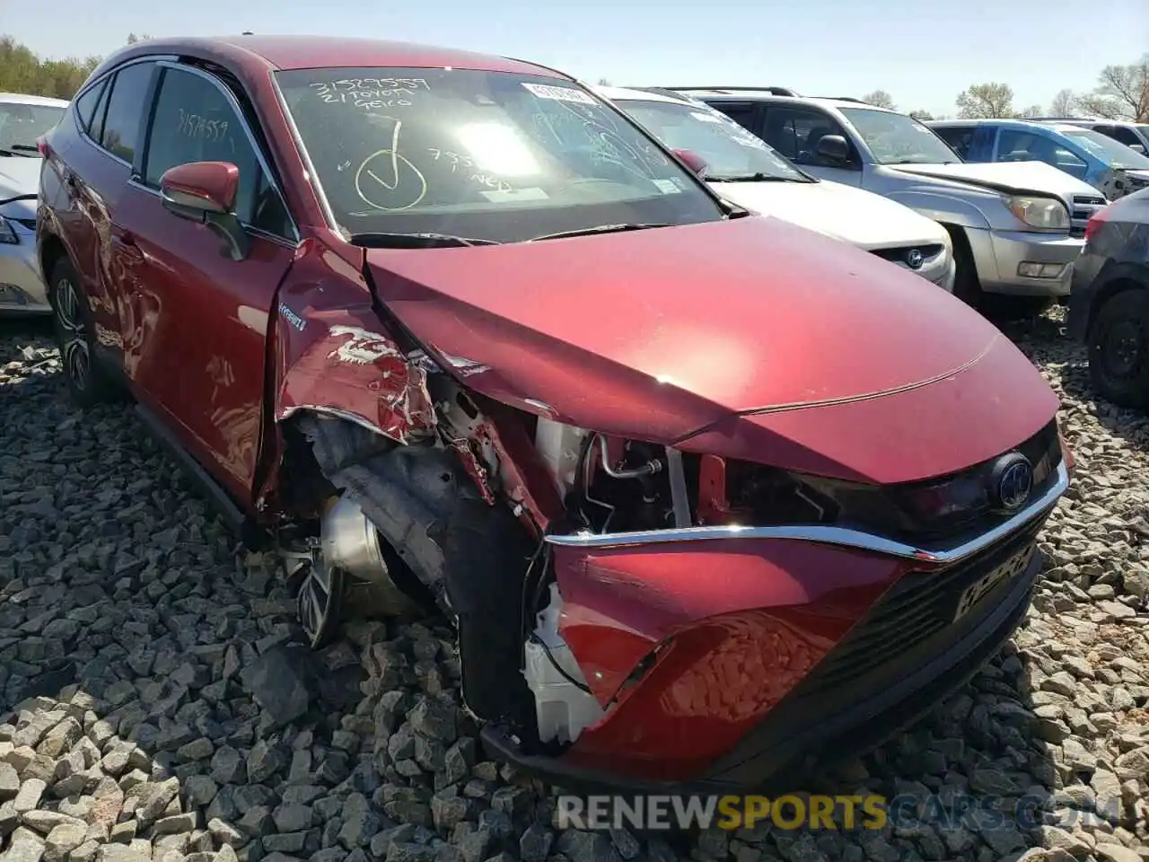 1 Photograph of a damaged car JTEAAAAH8MJ037899 TOYOTA VENZA 2021