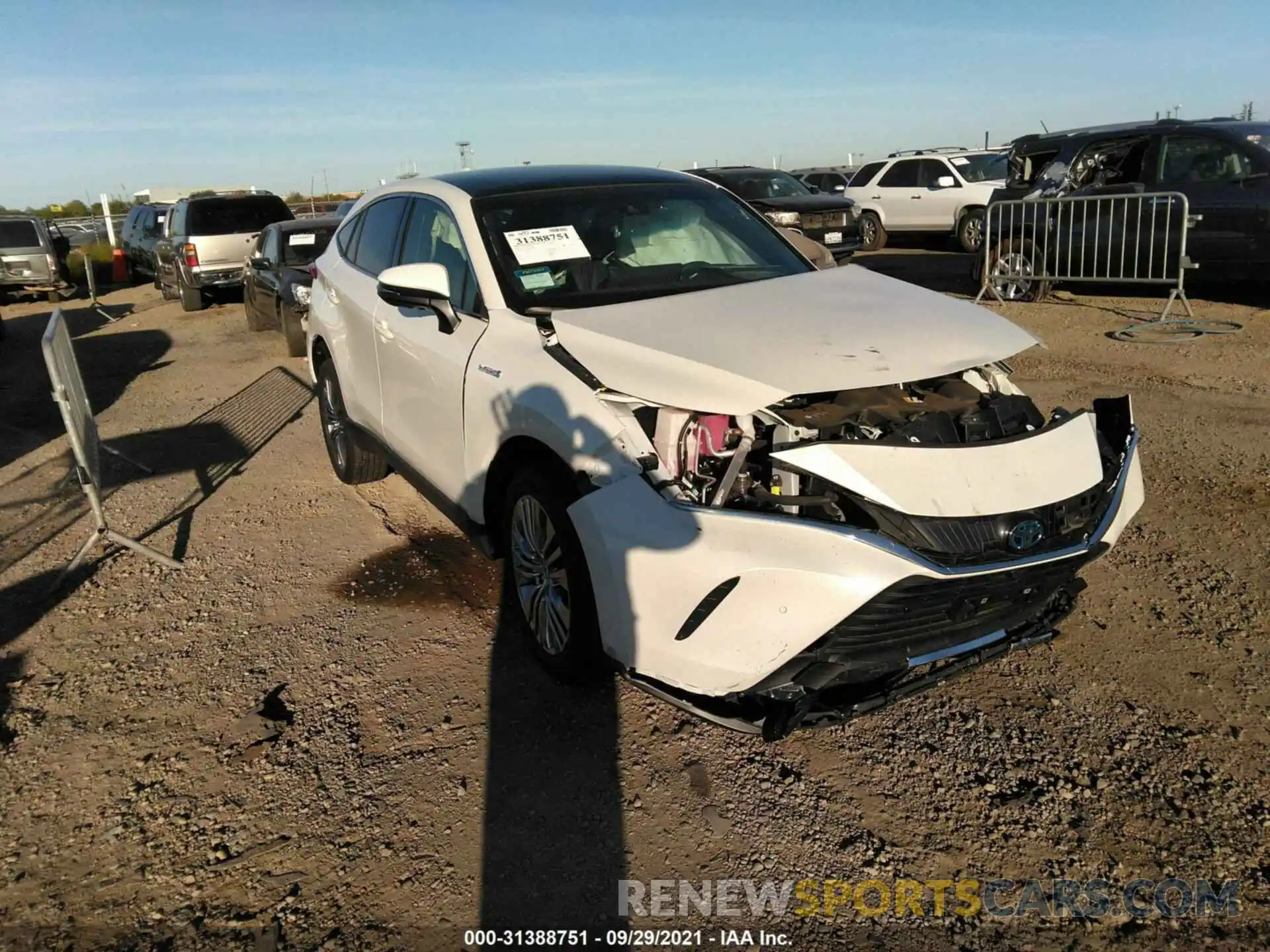 1 Photograph of a damaged car JTEAAAAH8MJ040026 TOYOTA VENZA 2021