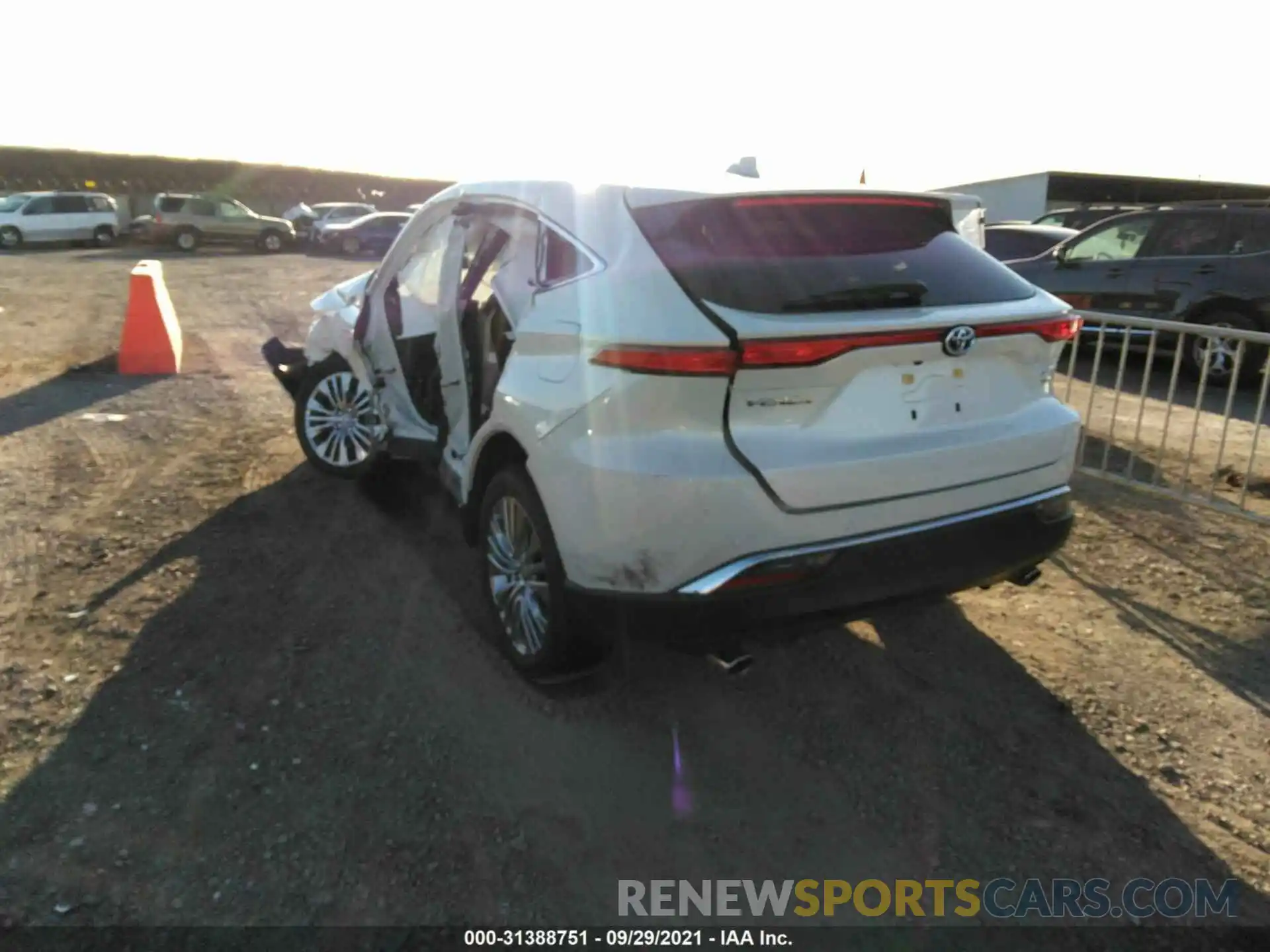 3 Photograph of a damaged car JTEAAAAH8MJ040026 TOYOTA VENZA 2021