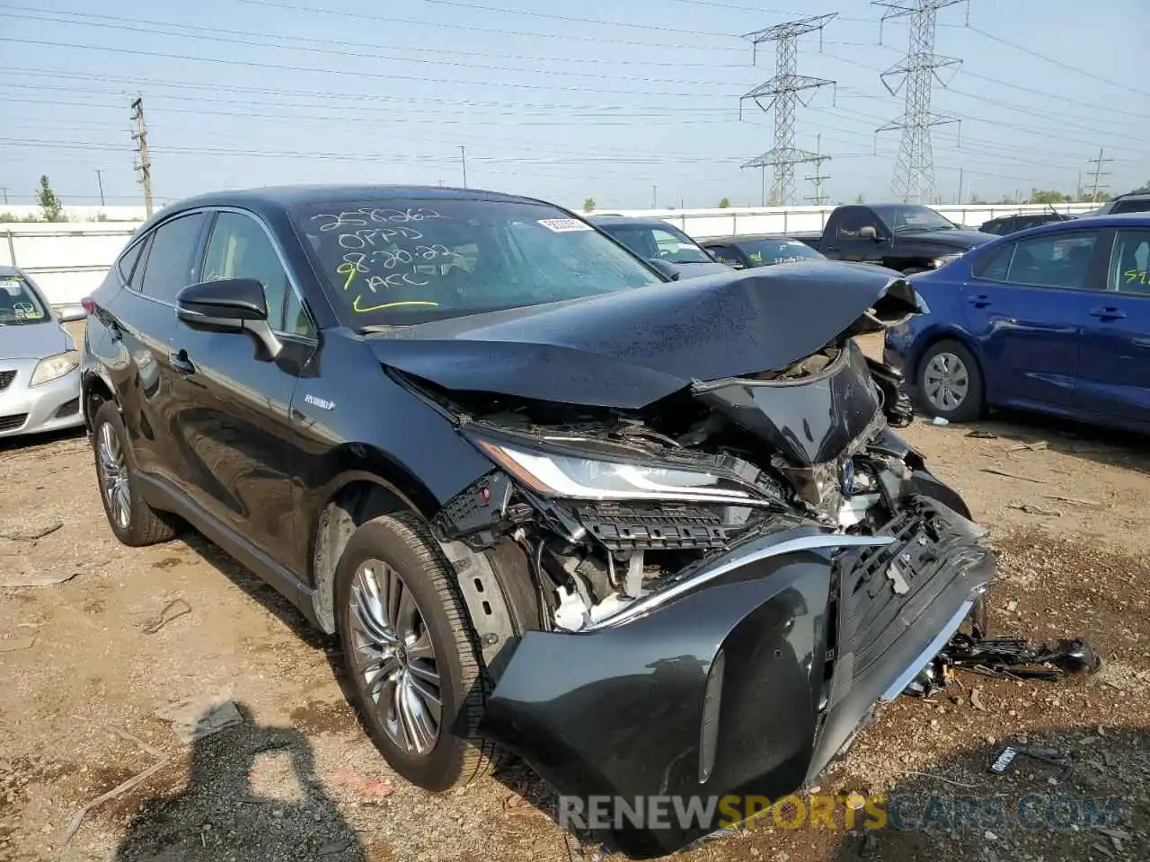 1 Photograph of a damaged car JTEAAAAH8MJ050085 TOYOTA VENZA 2021