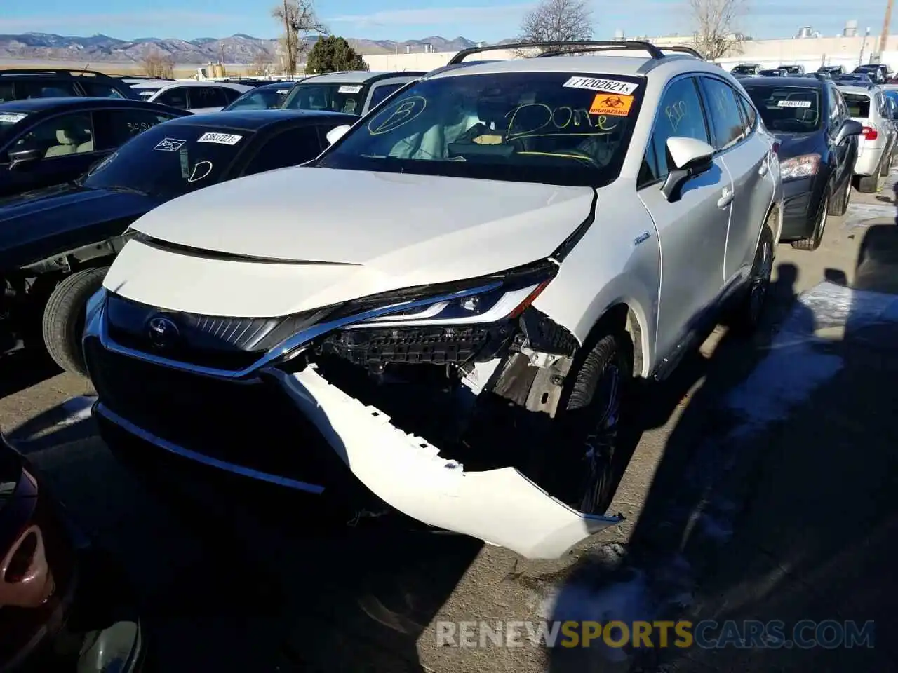 2 Photograph of a damaged car JTEAAAAH8MJ057229 TOYOTA VENZA 2021