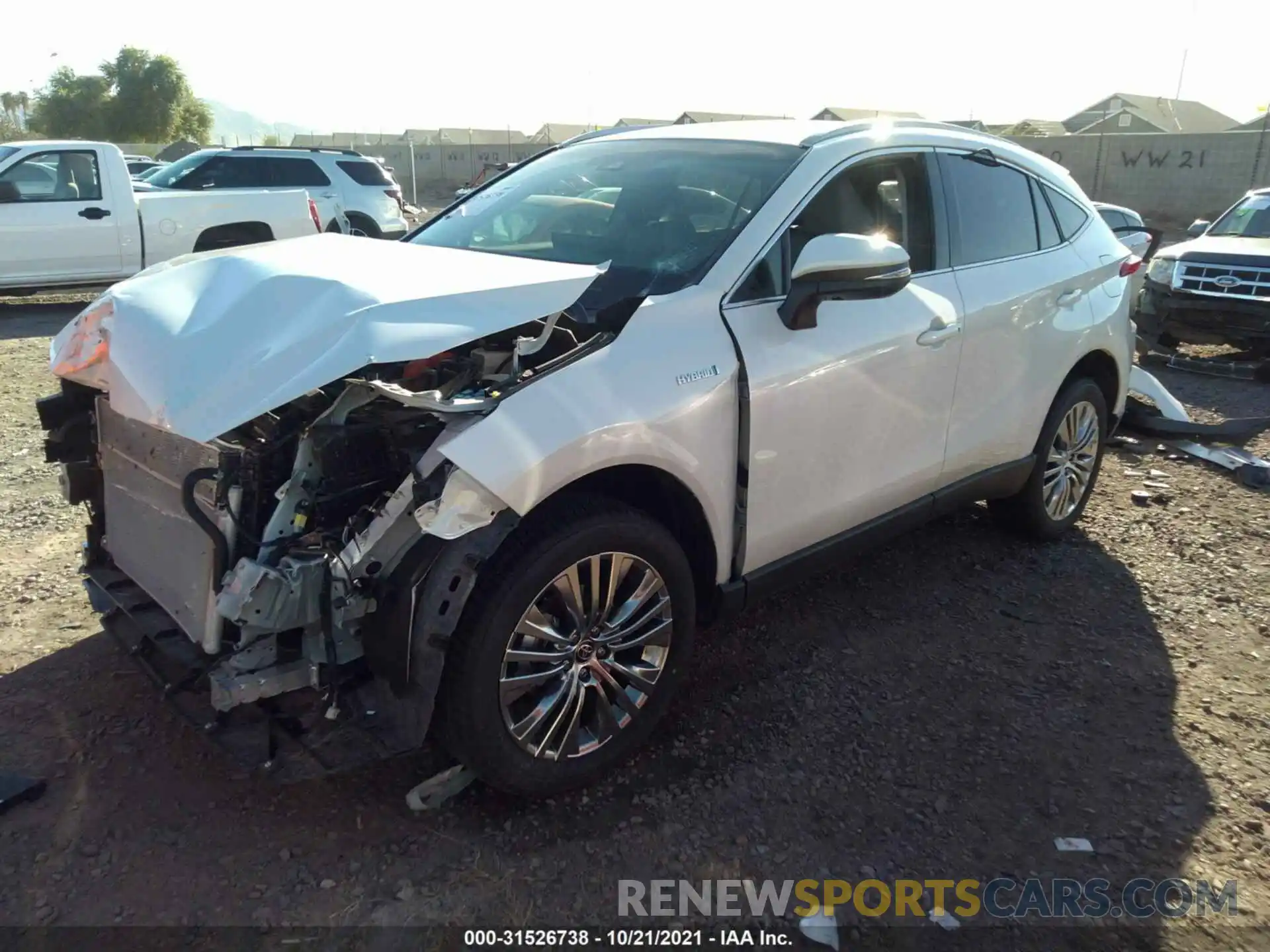 2 Photograph of a damaged car JTEAAAAH8MJ065590 TOYOTA VENZA 2021