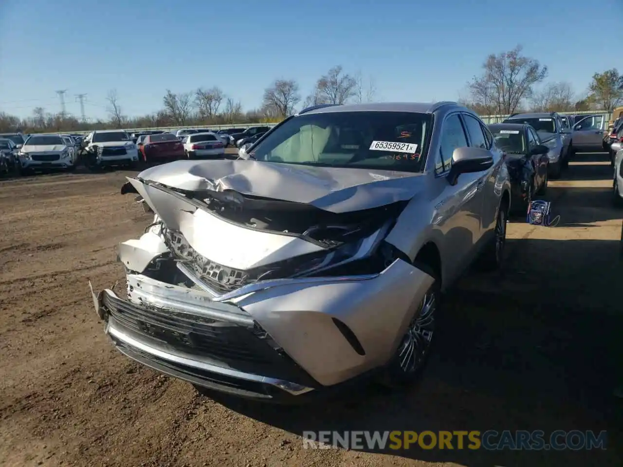 2 Photograph of a damaged car JTEAAAAH9MJ018939 TOYOTA VENZA 2021