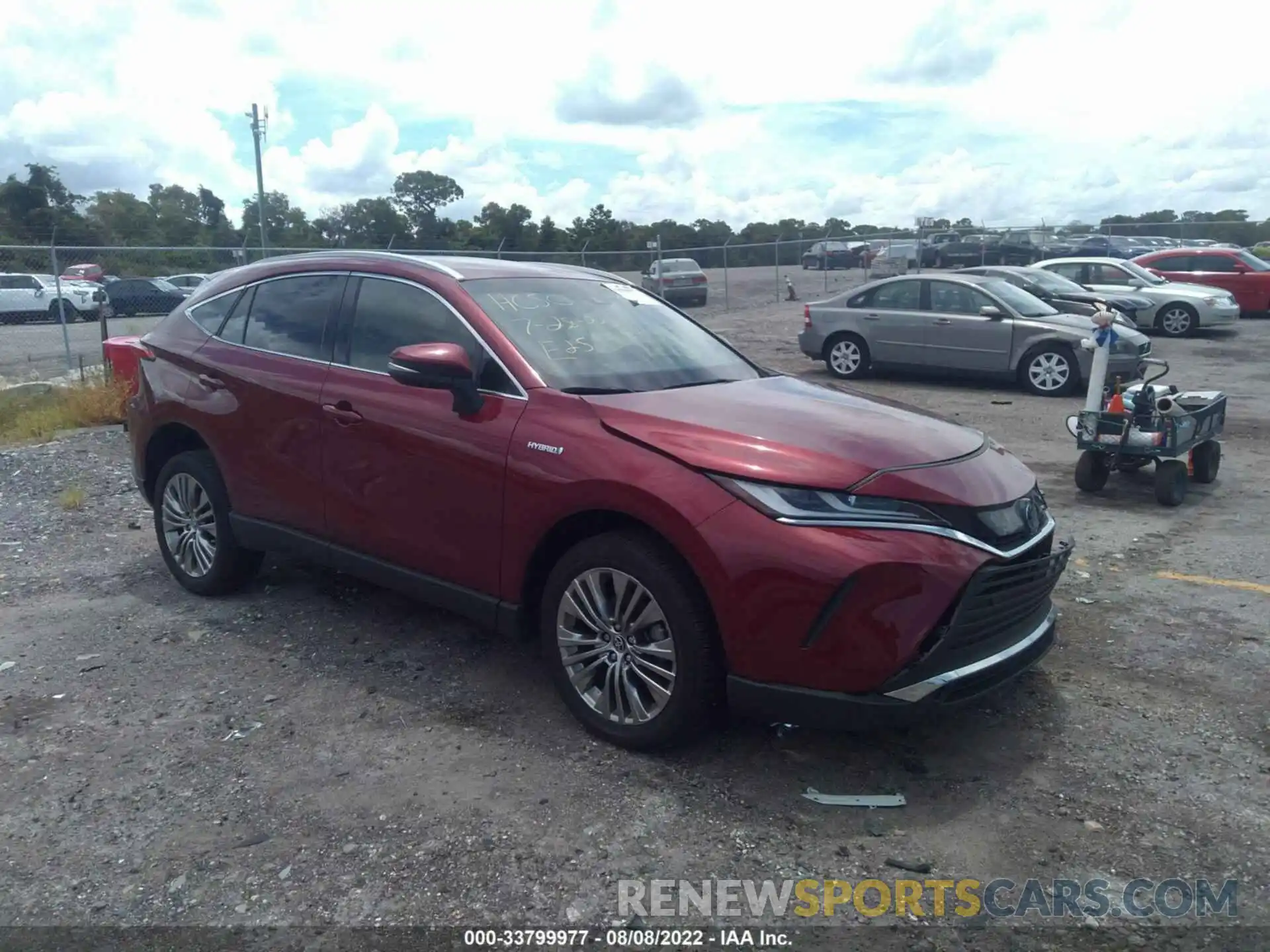 1 Photograph of a damaged car JTEAAAAH9MJ026202 TOYOTA VENZA 2021