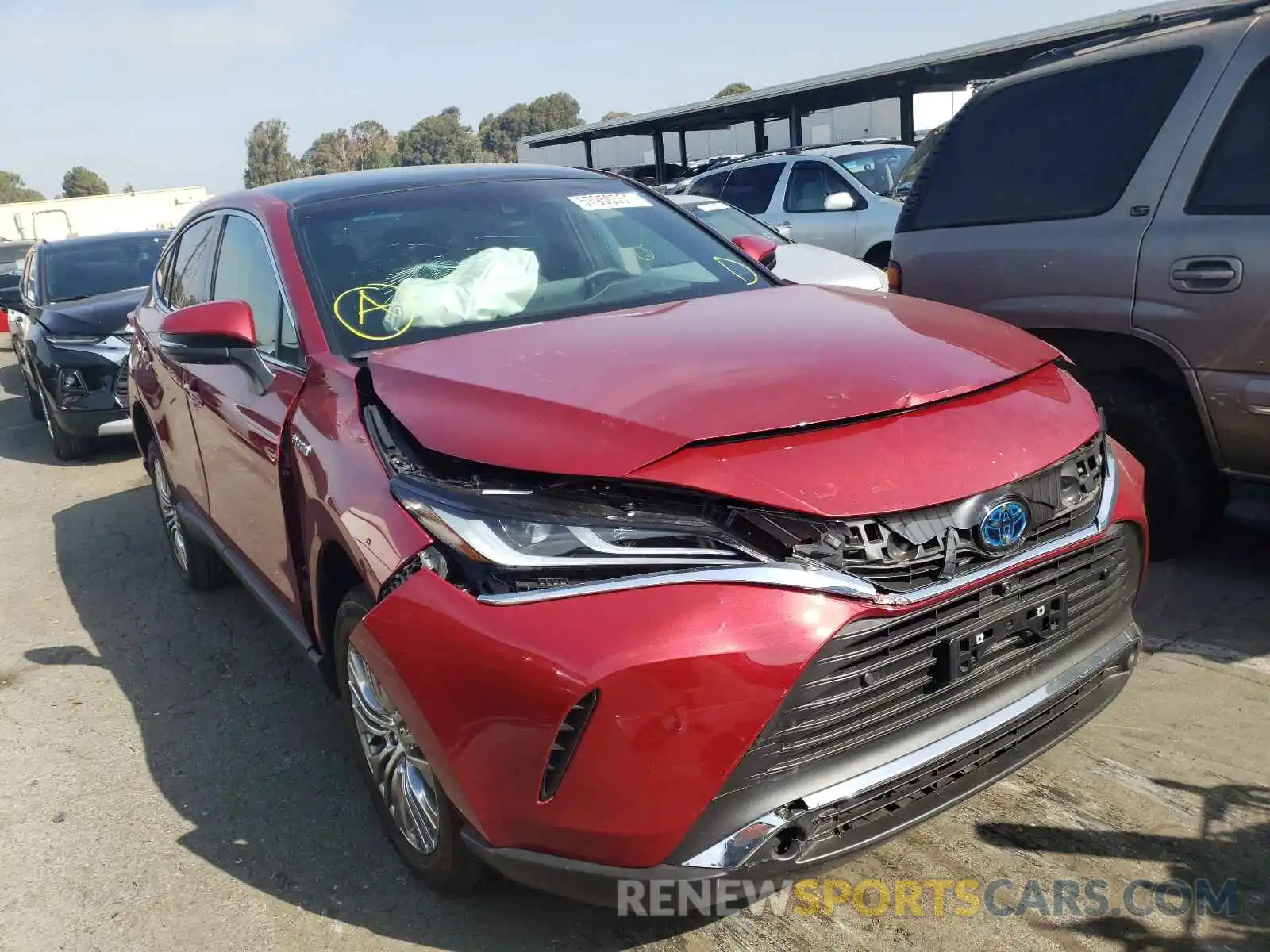 1 Photograph of a damaged car JTEAAAAH9MJ032808 TOYOTA VENZA 2021