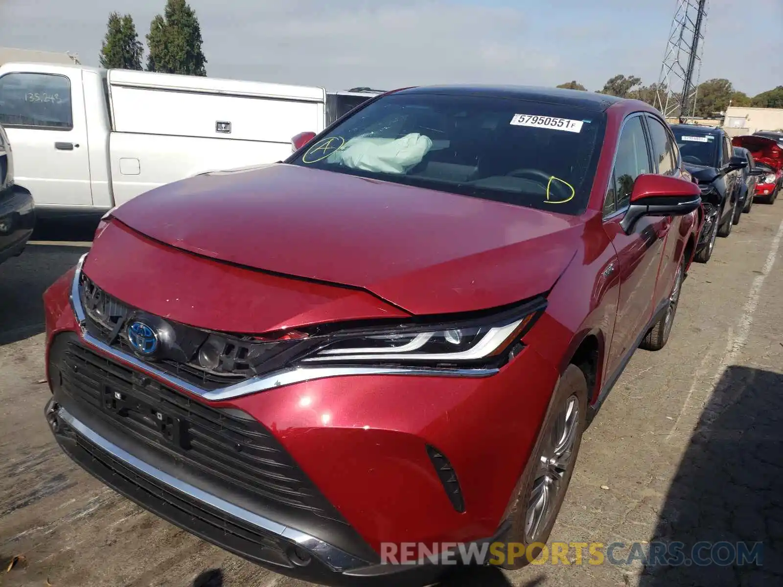 2 Photograph of a damaged car JTEAAAAH9MJ032808 TOYOTA VENZA 2021