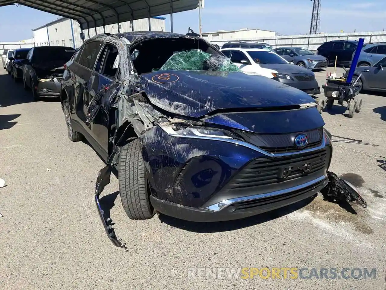 1 Photograph of a damaged car JTEAAAAH9MJ038284 TOYOTA VENZA 2021