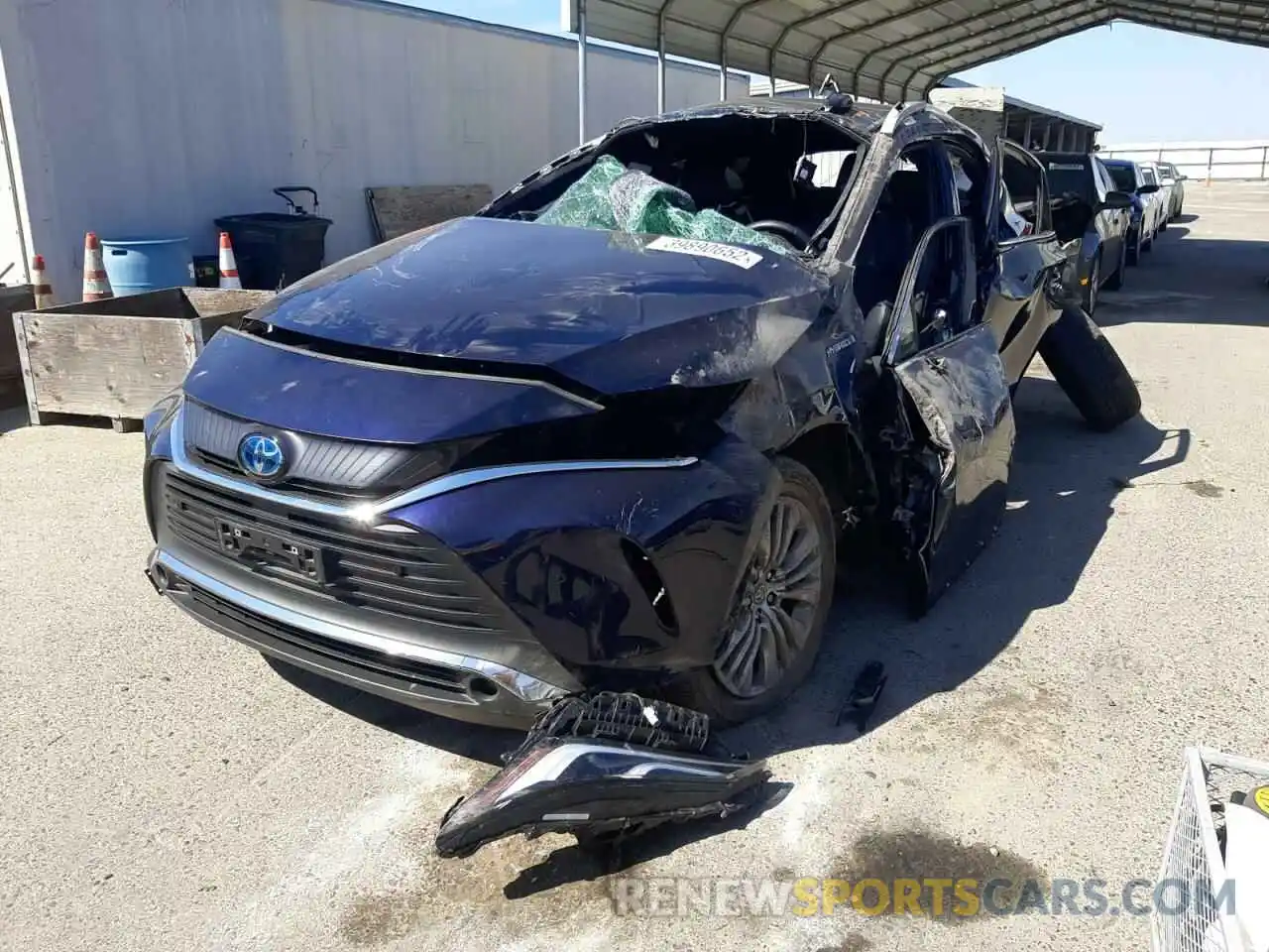 2 Photograph of a damaged car JTEAAAAH9MJ038284 TOYOTA VENZA 2021