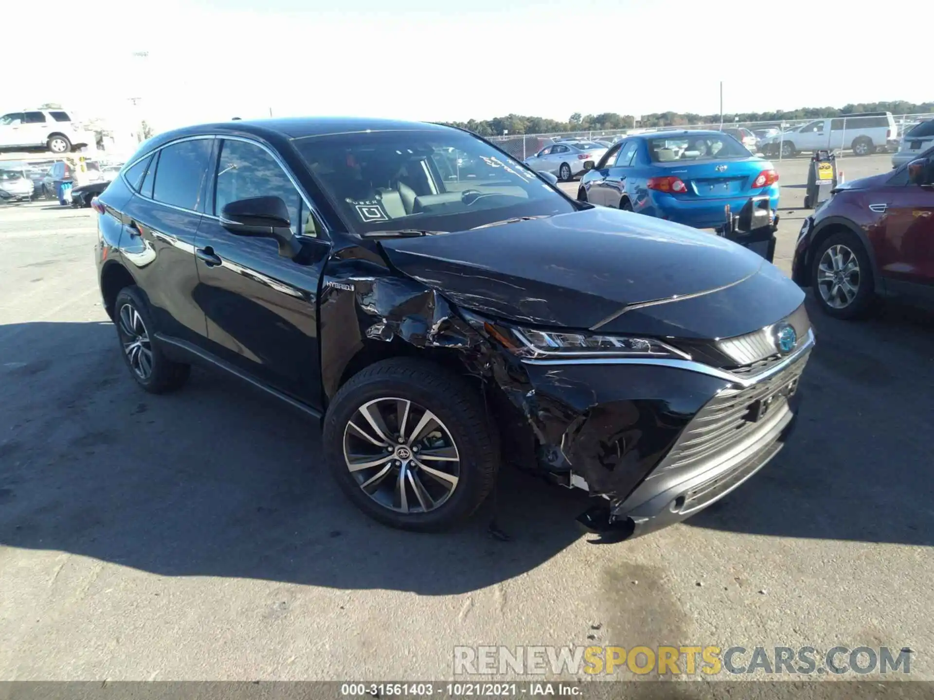 1 Photograph of a damaged car JTEAAAAH9MJ047051 TOYOTA VENZA 2021