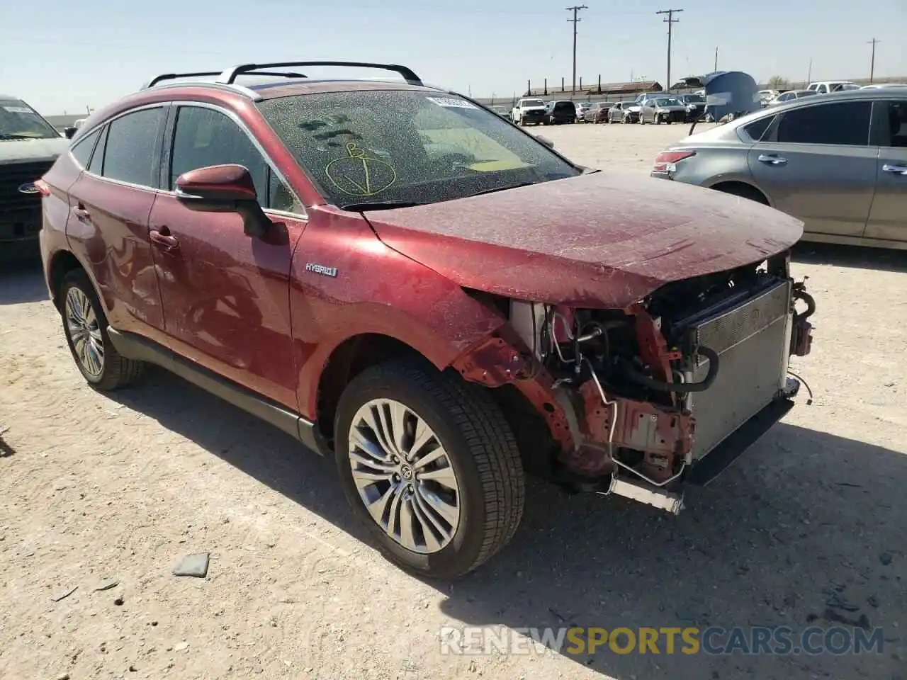 1 Photograph of a damaged car JTEAAAAH5MJ055955 TOYOTA VENZA HYBR 2021