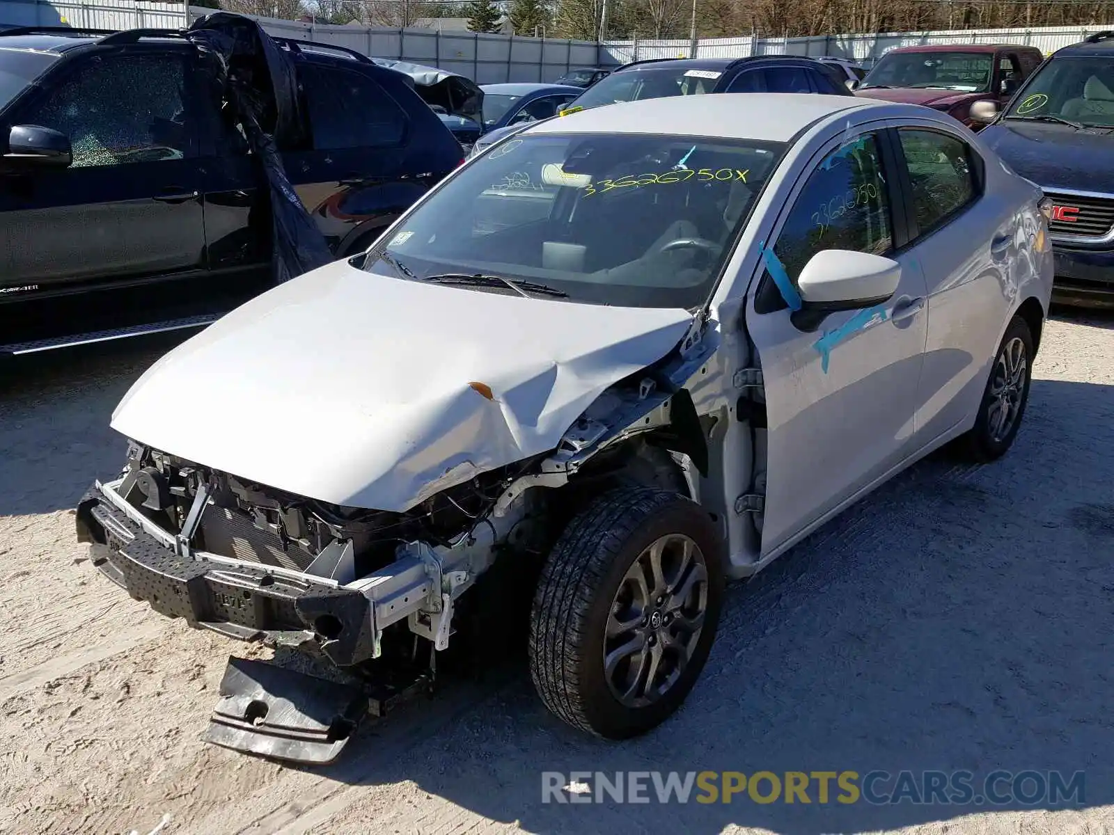 2 Photograph of a damaged car 3MYDLBYV0KY502649 TOYOTA YARIS 2019