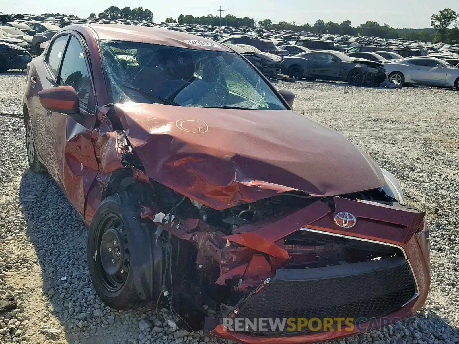 1 Photograph of a damaged car 3MYDLBYV0KY502795 TOYOTA YARIS 2019